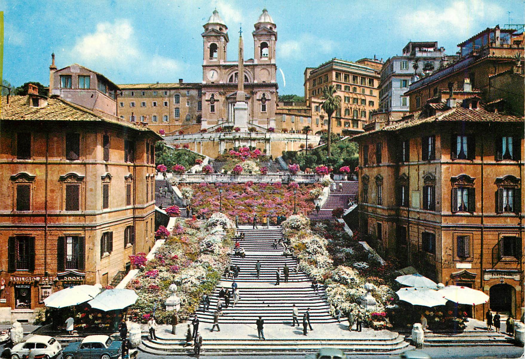 CPM Roma Place d'Espagne et Trinita dei Monti