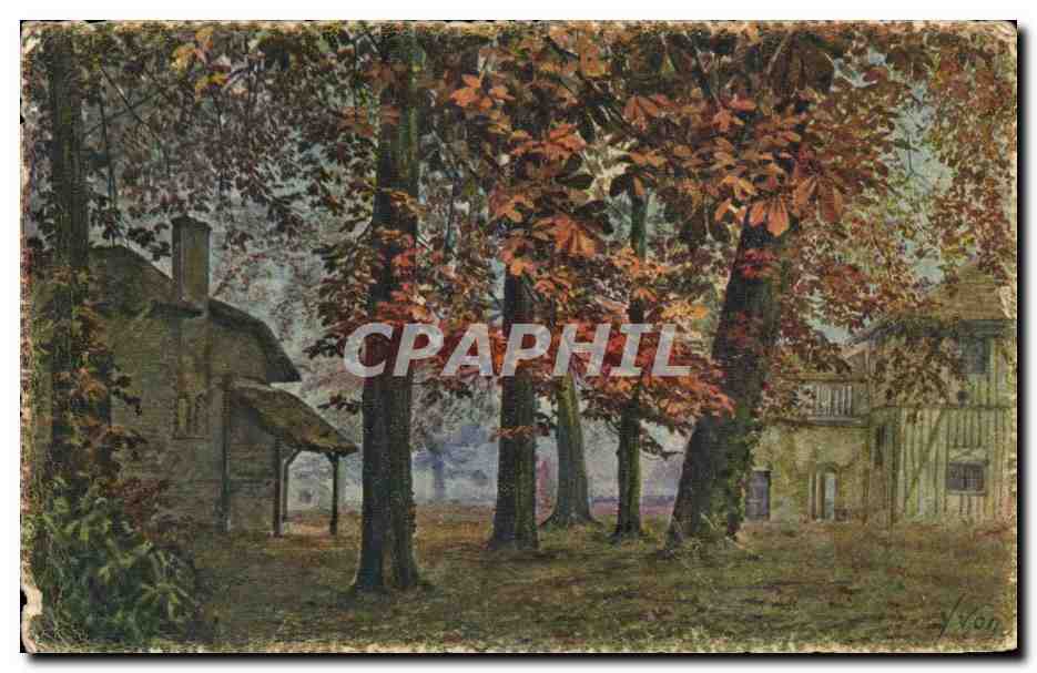 Fantaisie CPA Splendeurs et charmes de Versailles Matin d'automne au hameau de Marie Antoinette