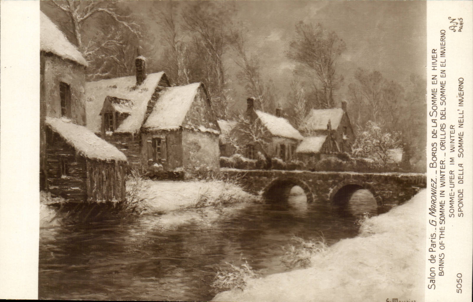 Bords de la Somme en hiver — G. Maroniez — Salon de Paris — n° 5050