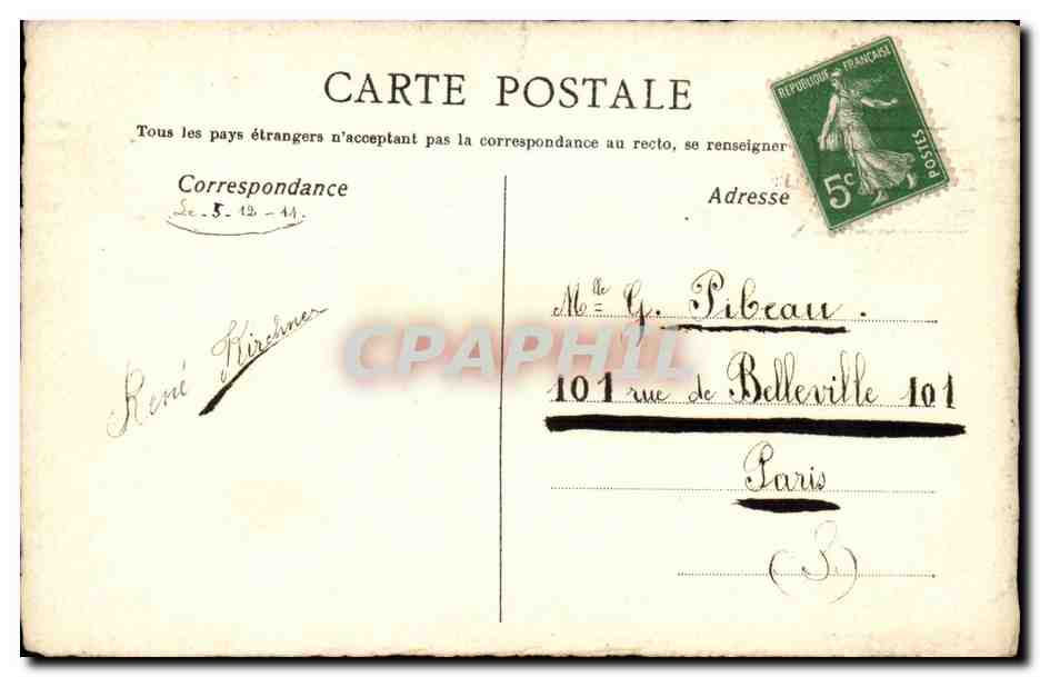 Fantaisie Voeux CPA Amities et remerciements (fleurs) — Rückseite
