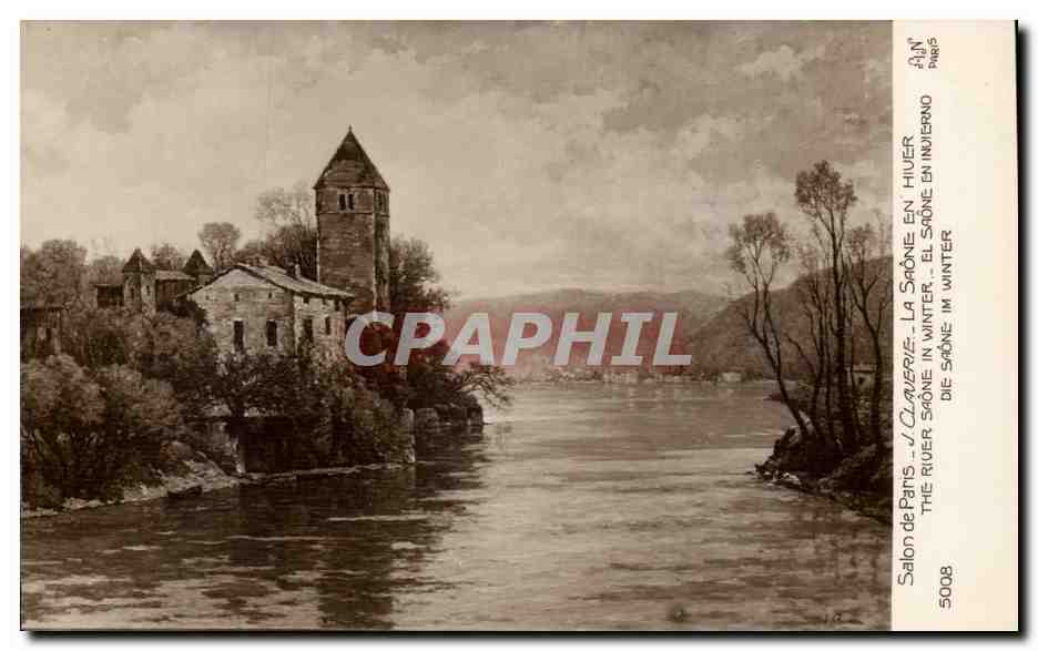 Fantaisie CPA Salon de apris J Claverie La Saone en hiver