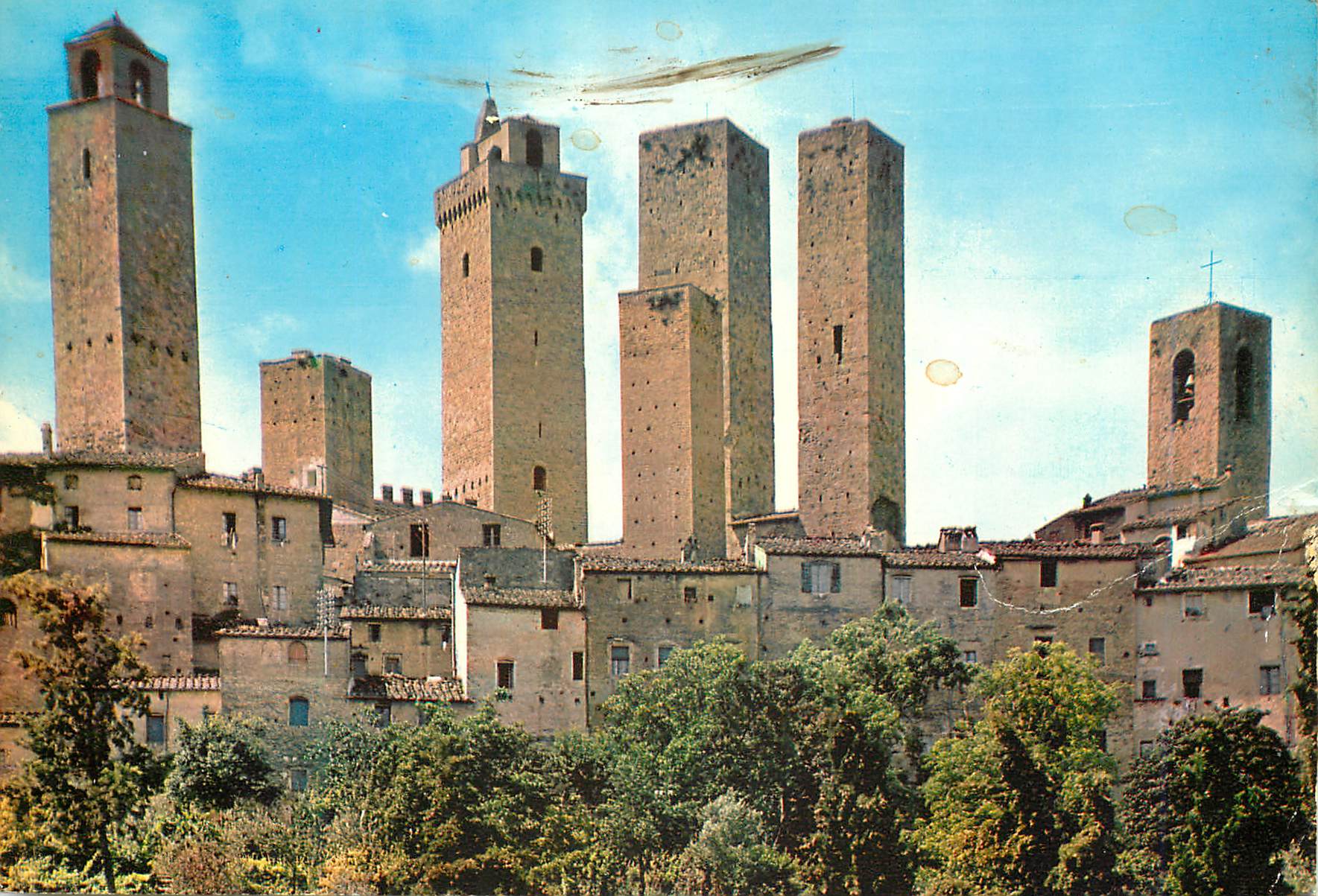 CPM S Gimignano (Siena) Panorama des Tours