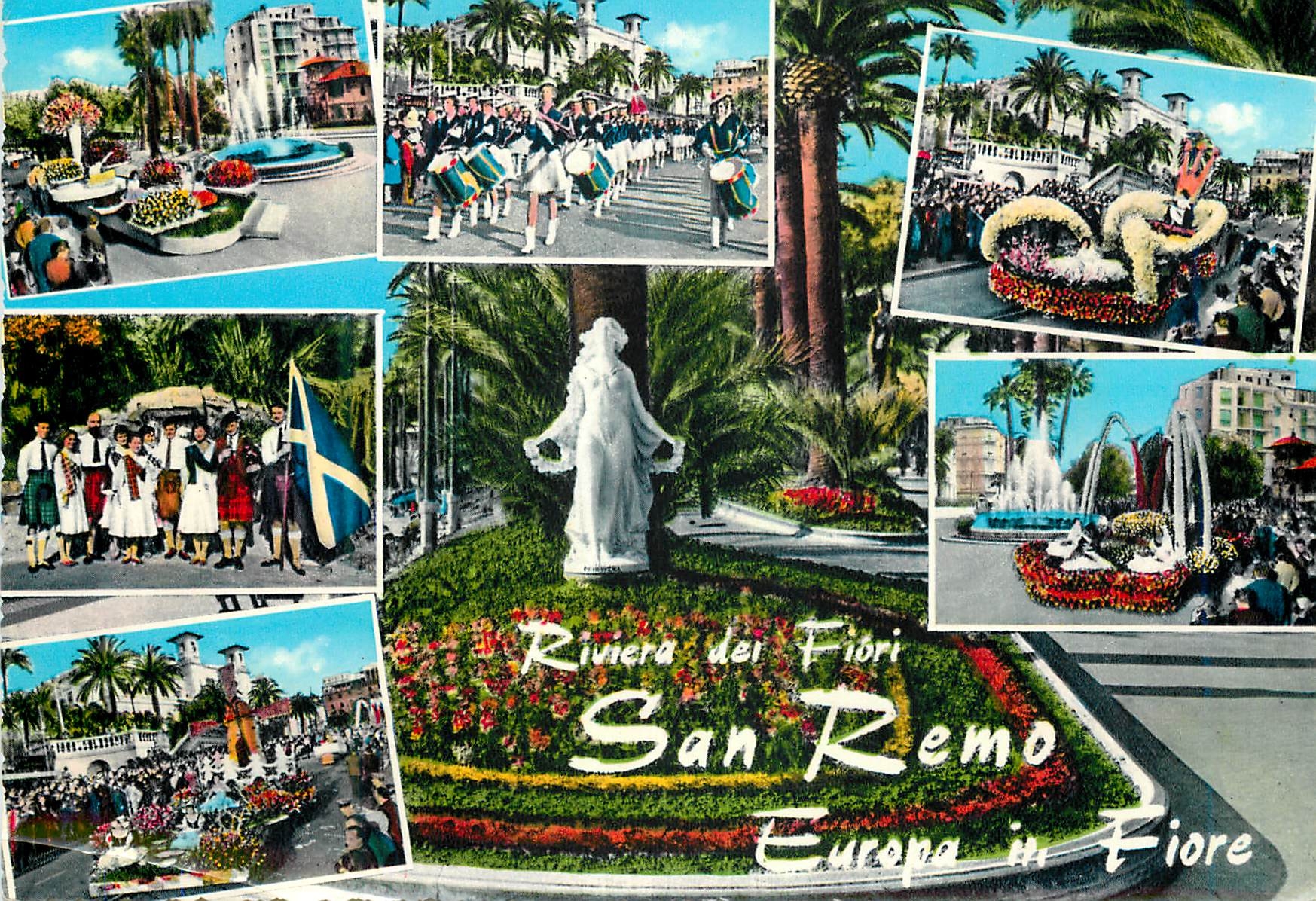CPM San Remo Europe en Fleurs Folklore