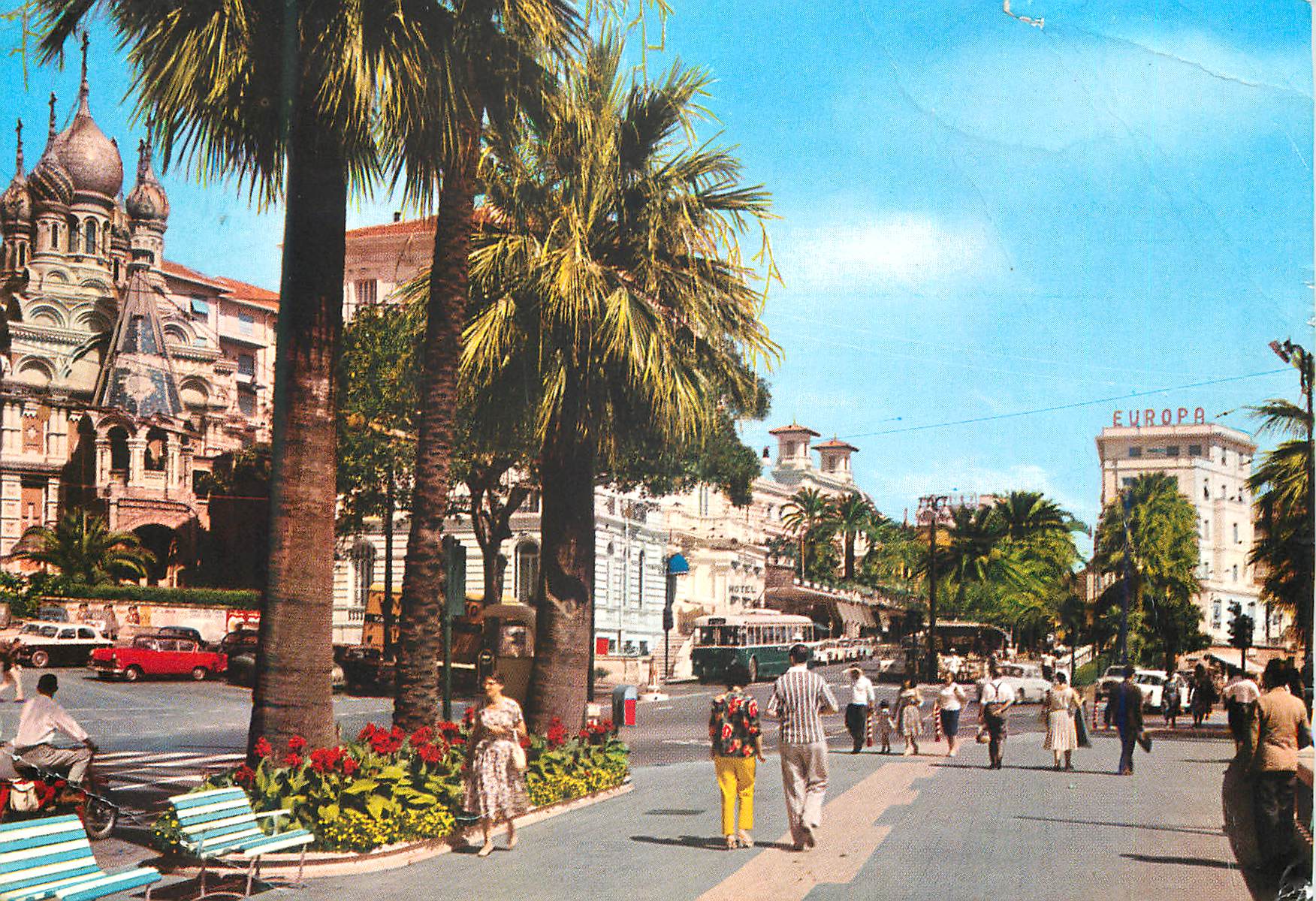 CPM San Remo Riviera dei Fiori Rue Imperatrice et Eglise Russe