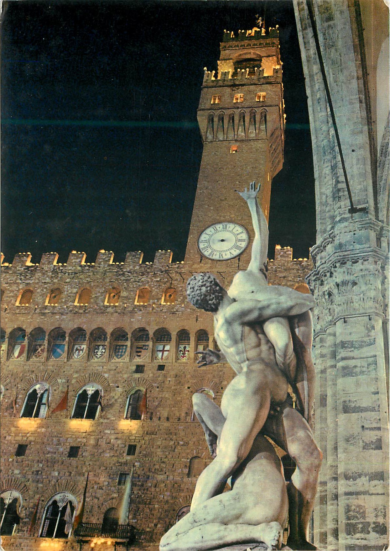 CPM Firenze L'Enlevement des Sabines et Tour d'Arnolphe
