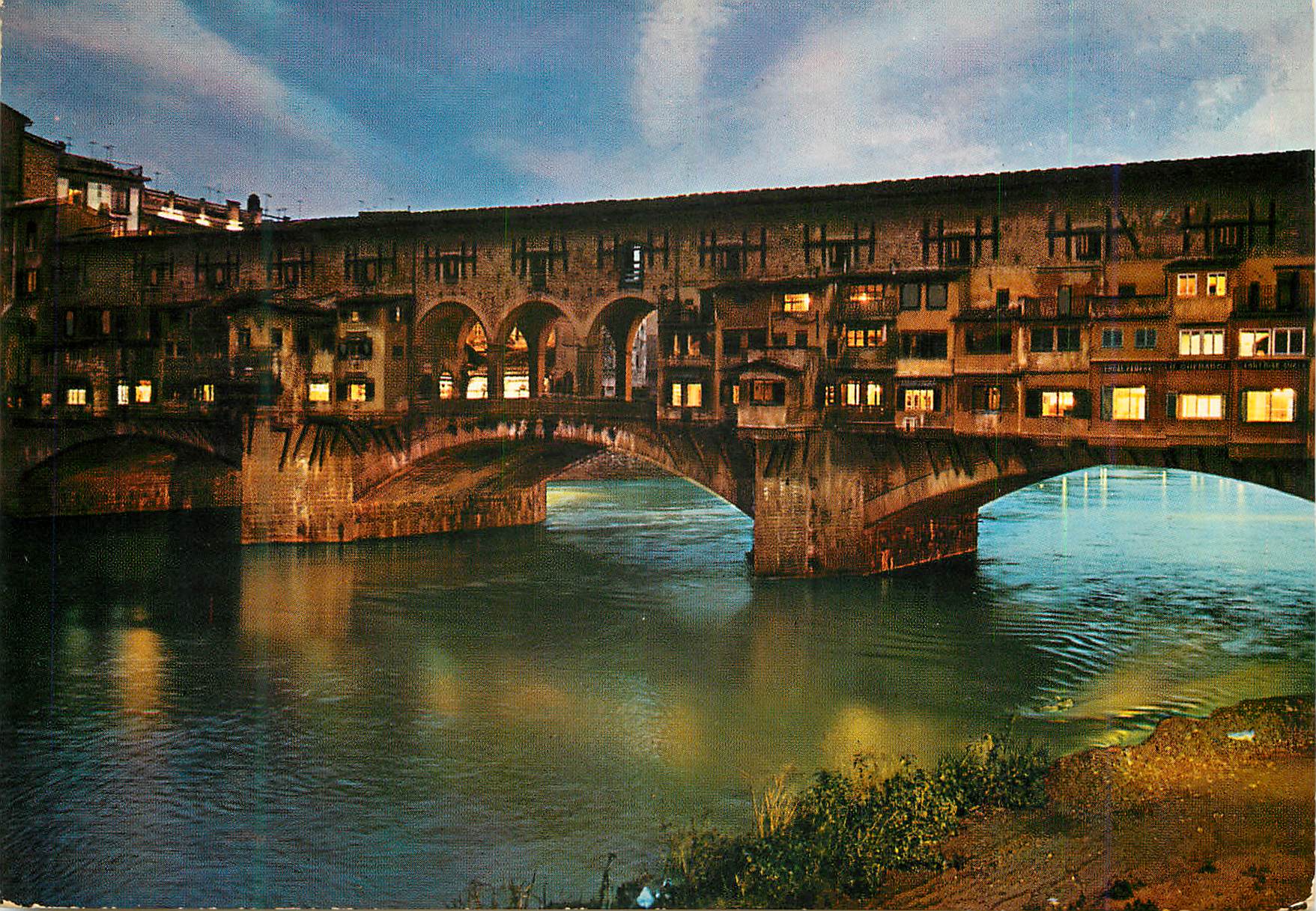 CPM Firenze Le Vieux Pont (Nocturne)