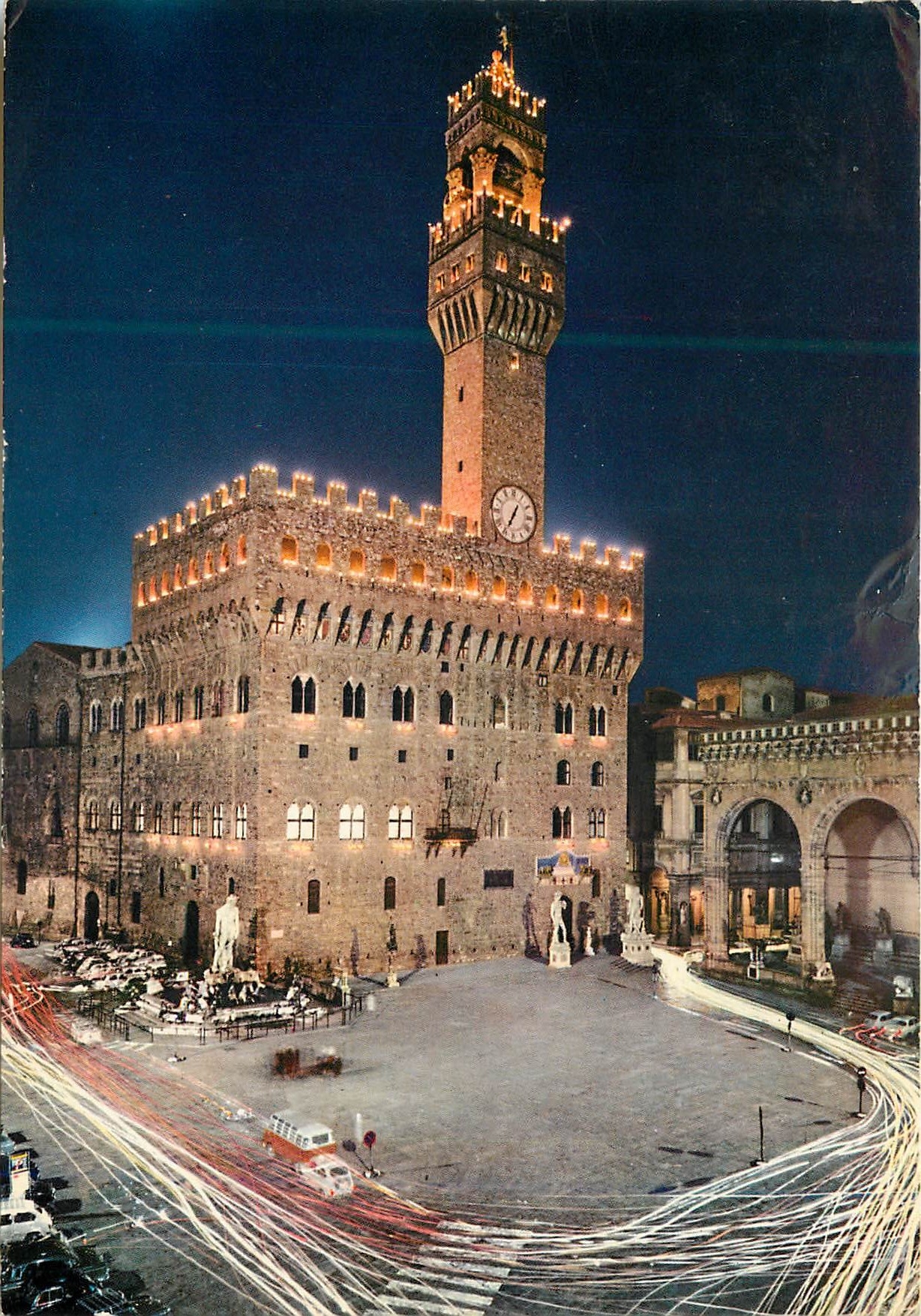 CPM Firenze Palais Vecchio dans les jours de fete