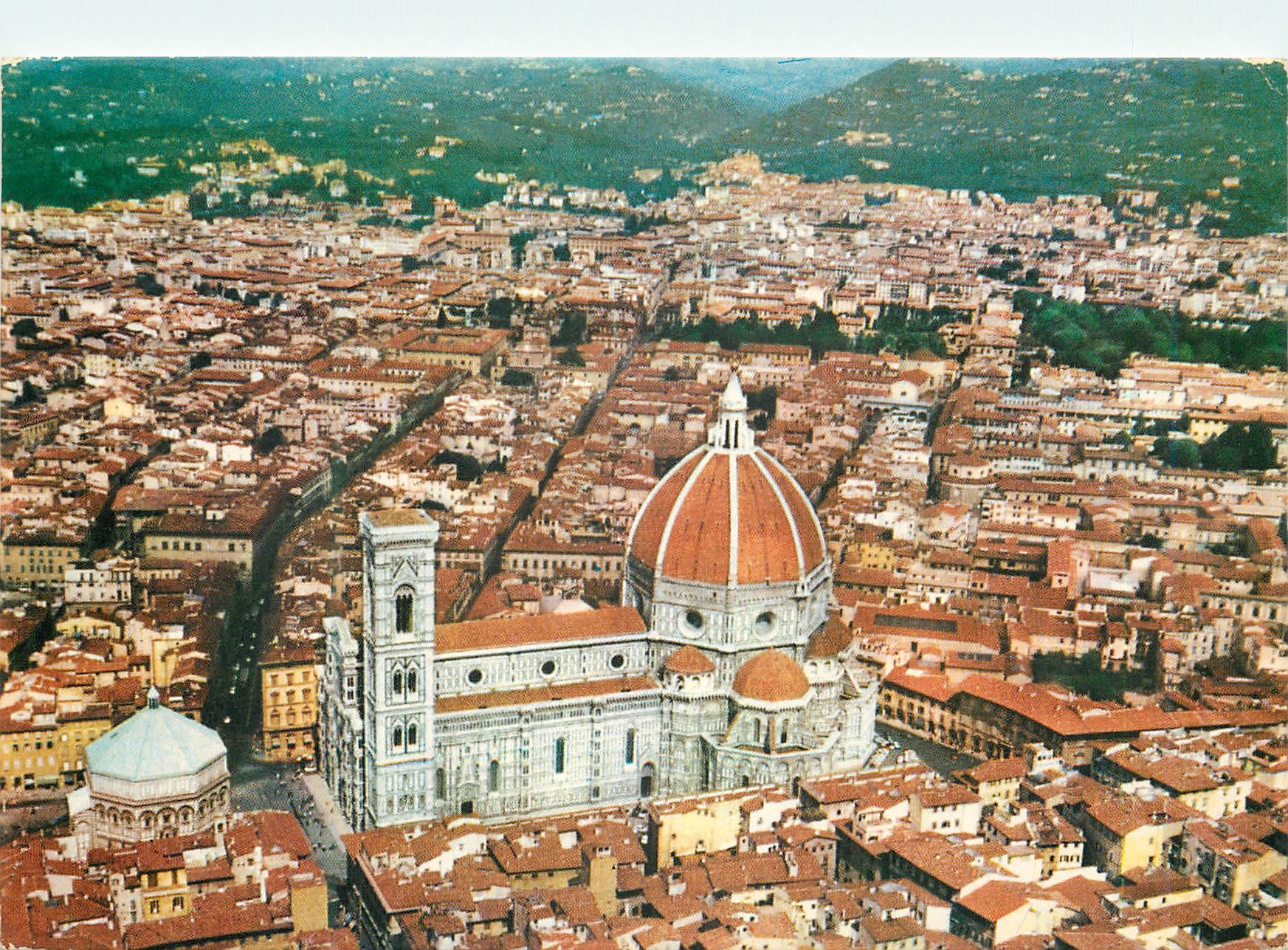 CPM Firenze Le Dome Vue aerienne
