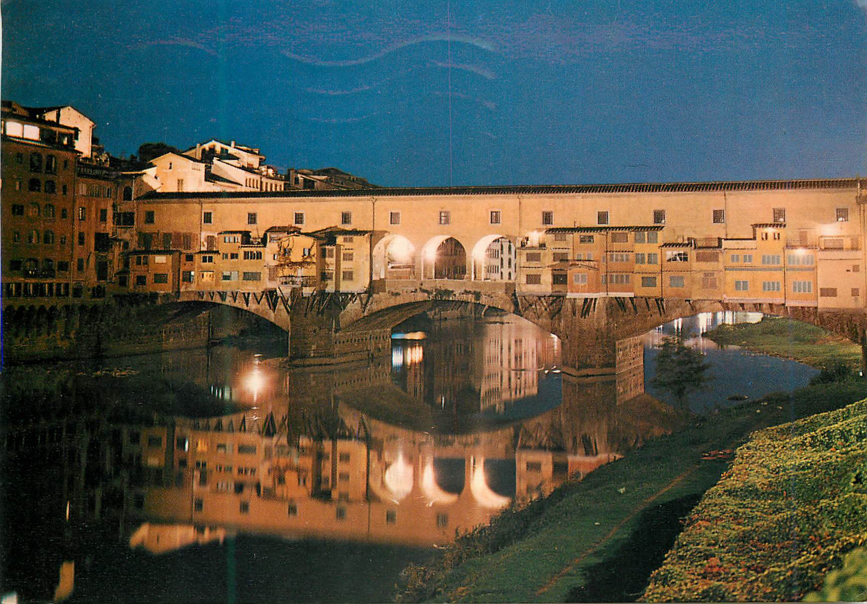 CPM Firenze Pont Vieux la nuit