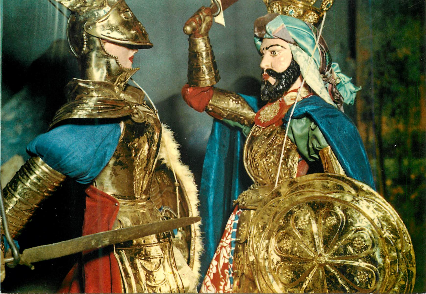 CPM Sicilia Pittoresca Theatre Folklore L'Opera des marionnette