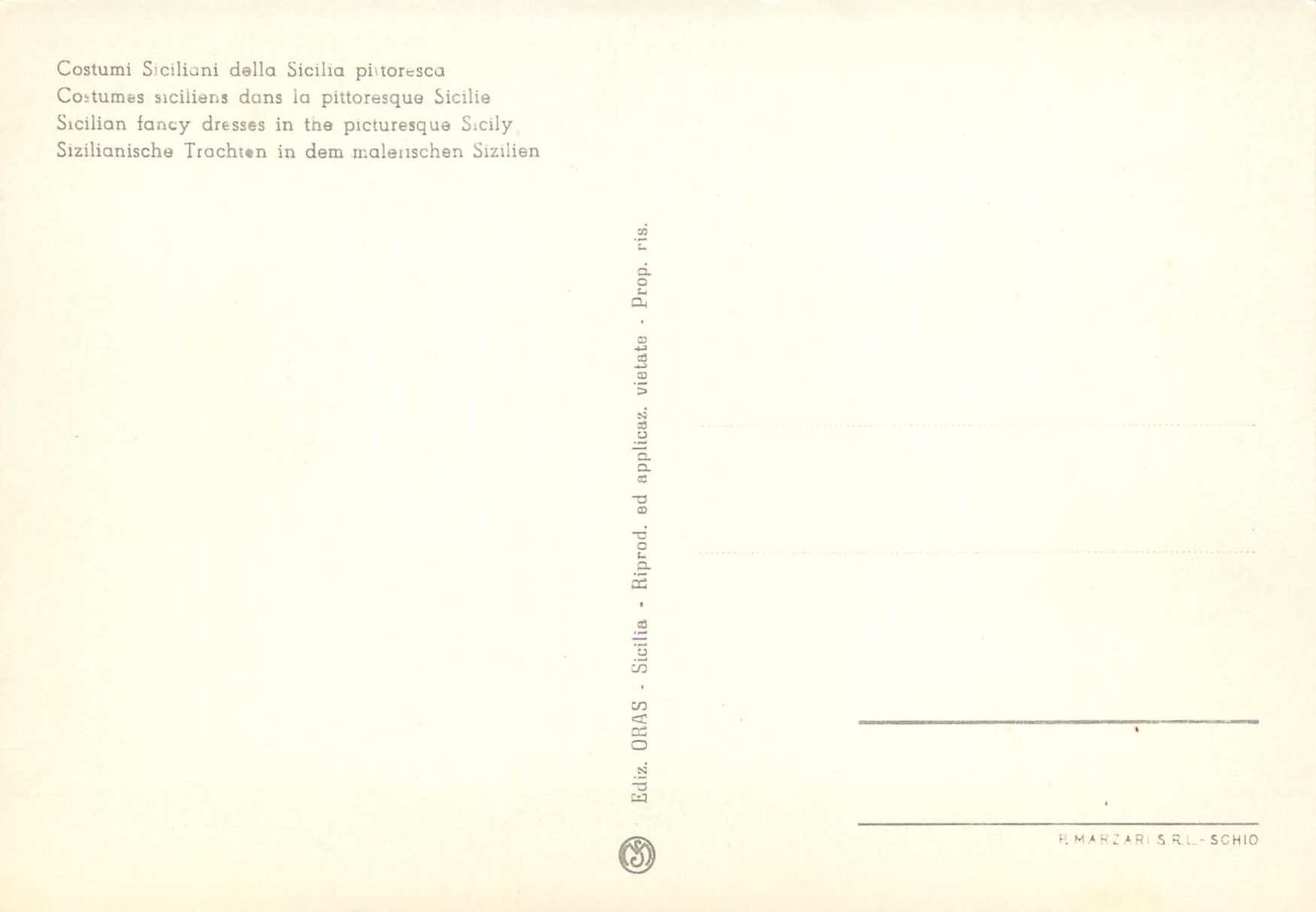 CPM Sicille Coutume Siciliens dans la pittoresque Sicille Folklore — Back