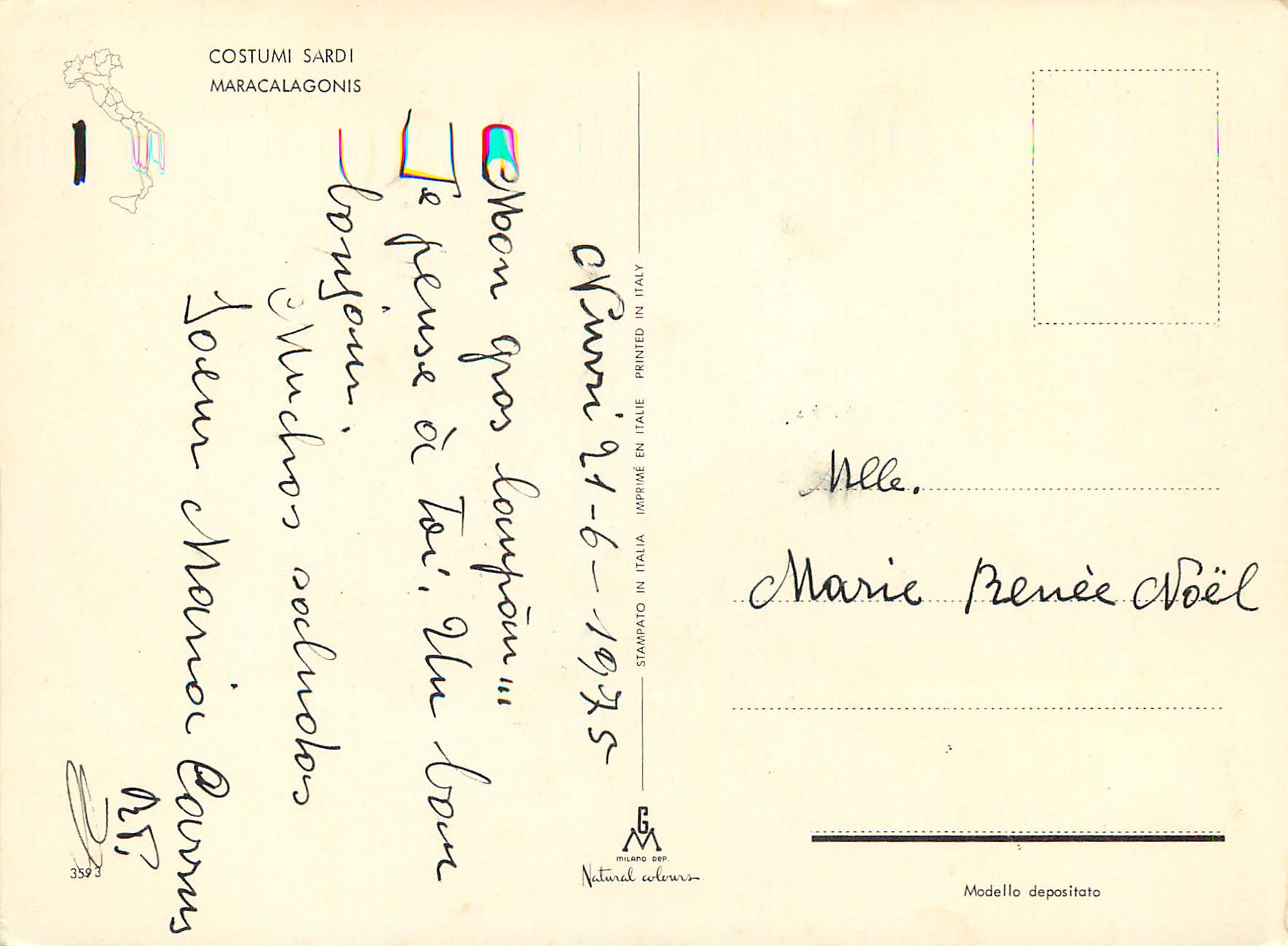 CPM Costumi Sardi Maracalagonis — Rückseite