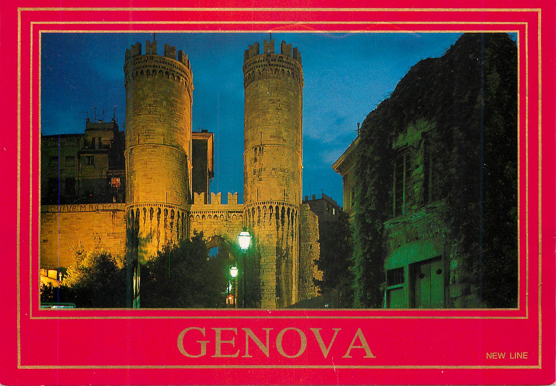 CPM Genova place dante tours de pote soprana et maison de christophe colomb