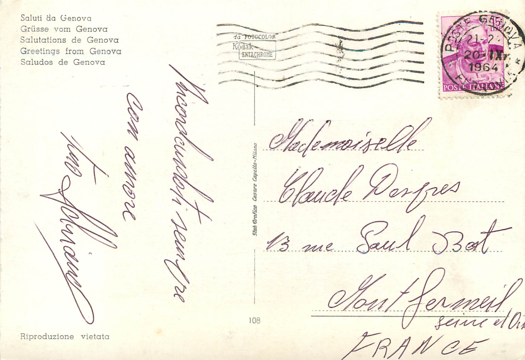 CPM Genova salutation — Rückseite