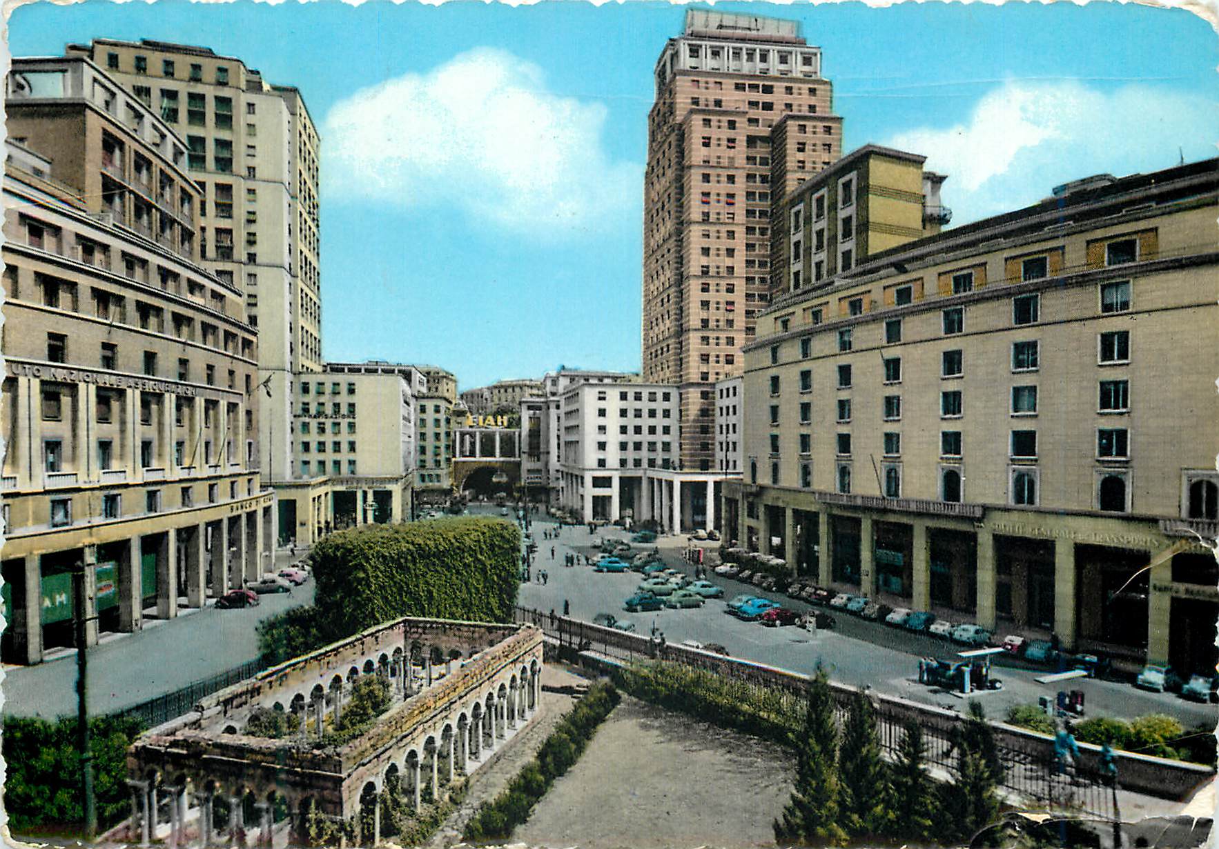 CPM Genova place dante et le cloite de st andrea