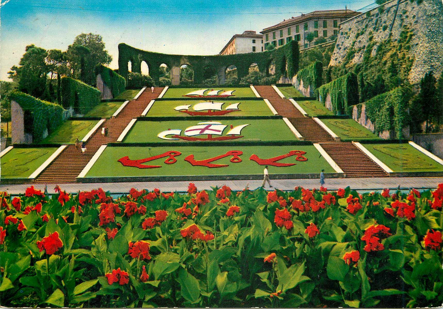 CPM Genova les jardins de la place de la victoire