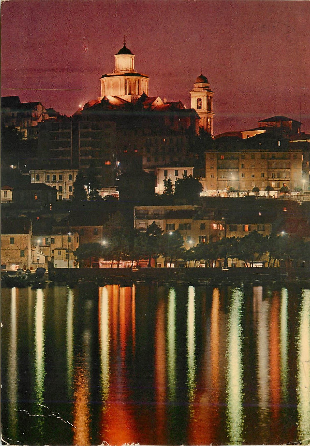 CPM Imperia panorama la nuit et cathedrale
