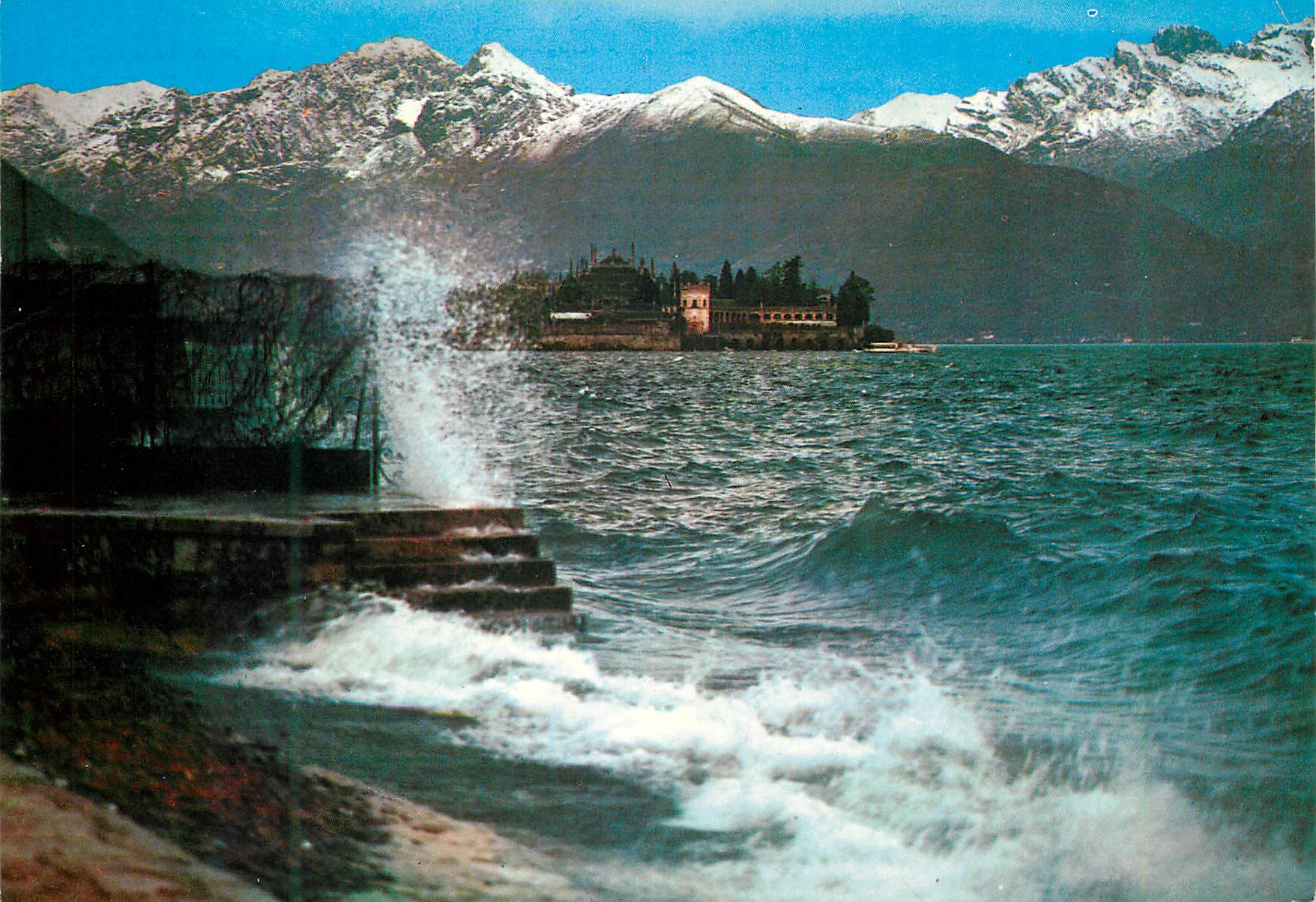 CPM Lac majeur isola bella burrasca sul lago