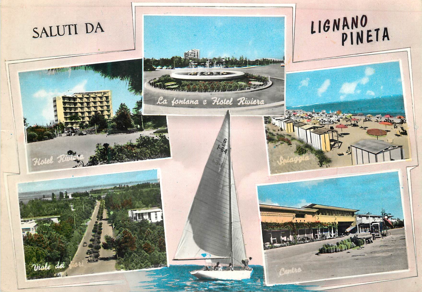 CPM Saluti da lignano pineta Bateau