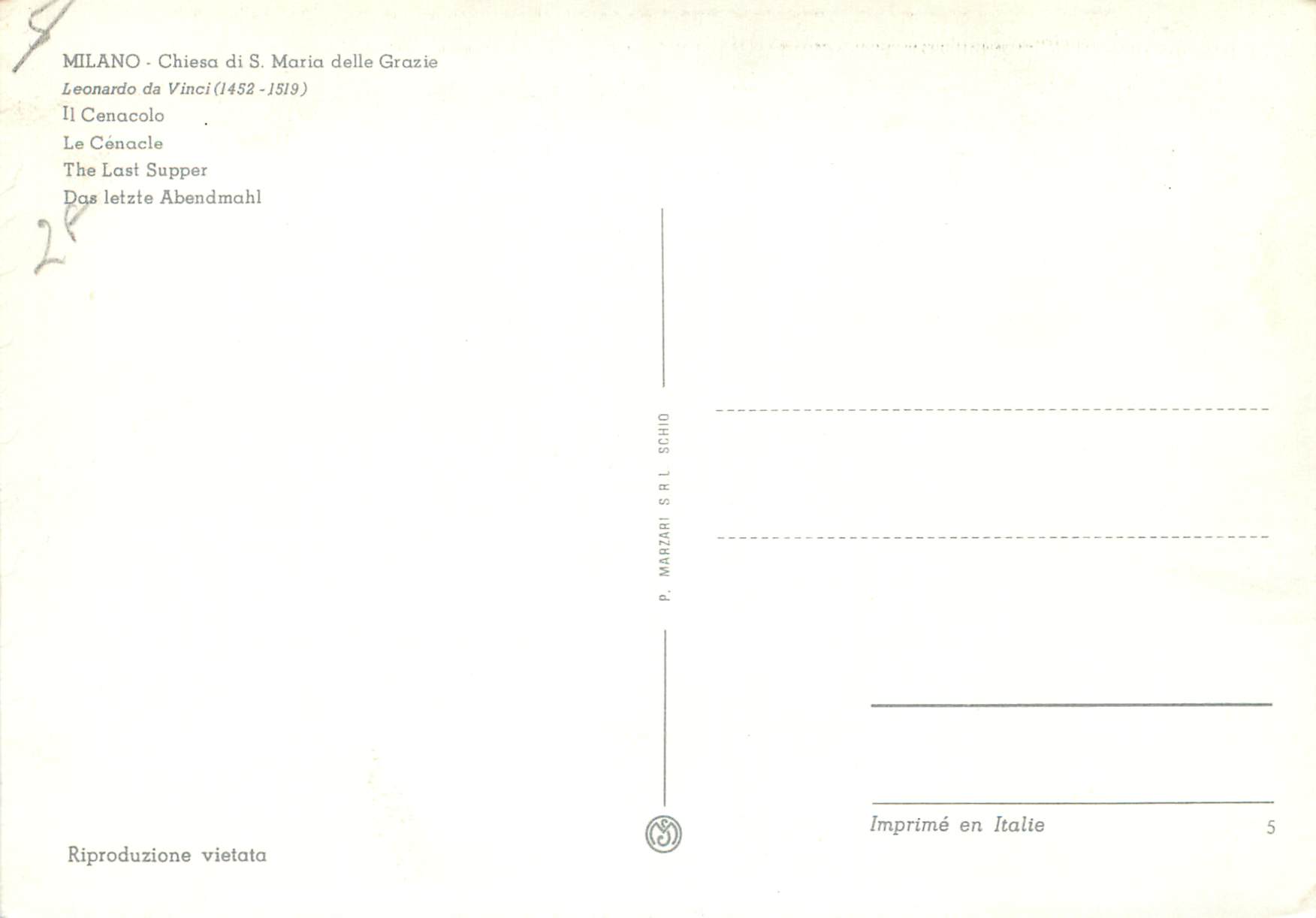 CPM Milano Le Conocle — Rückseite