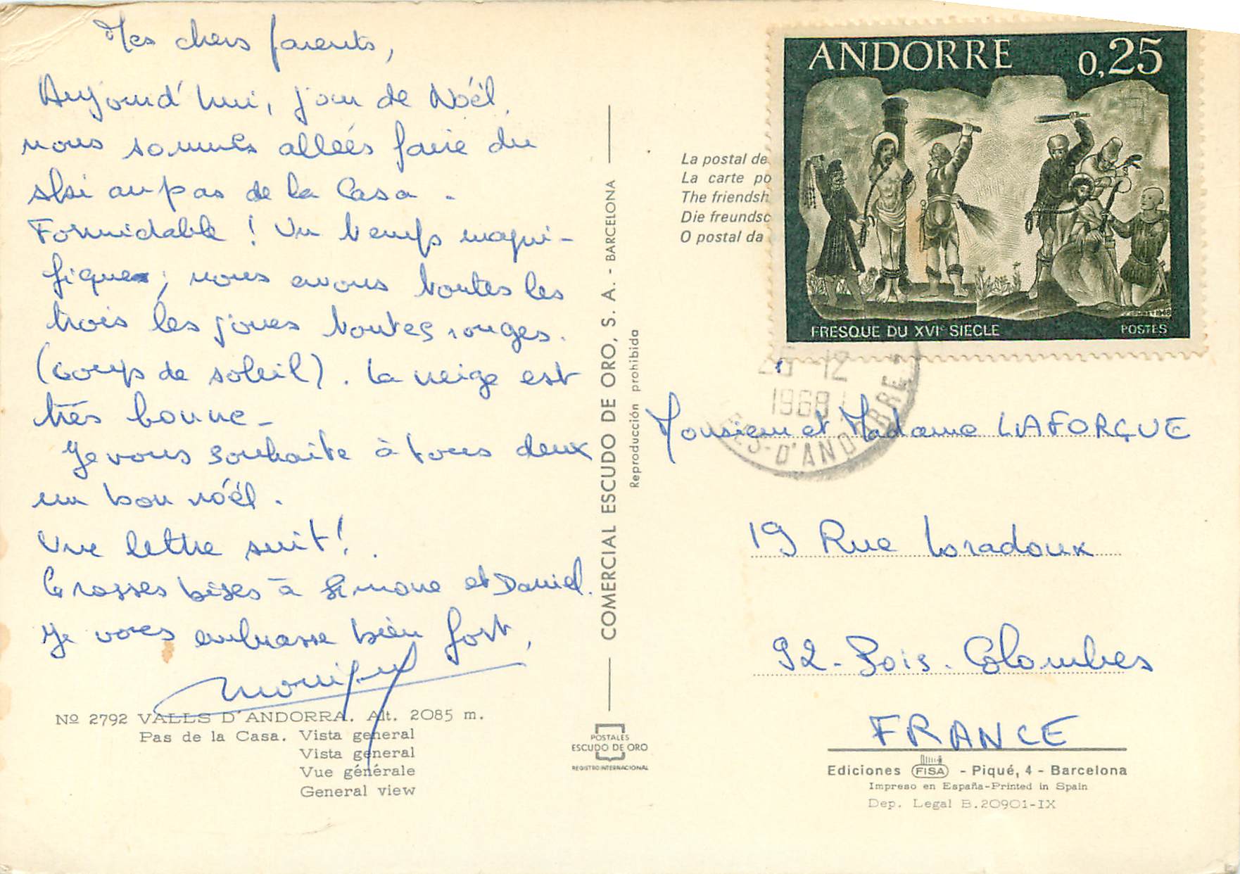 CPM Andorra Valls d'Andorra Vue generale — Reverso