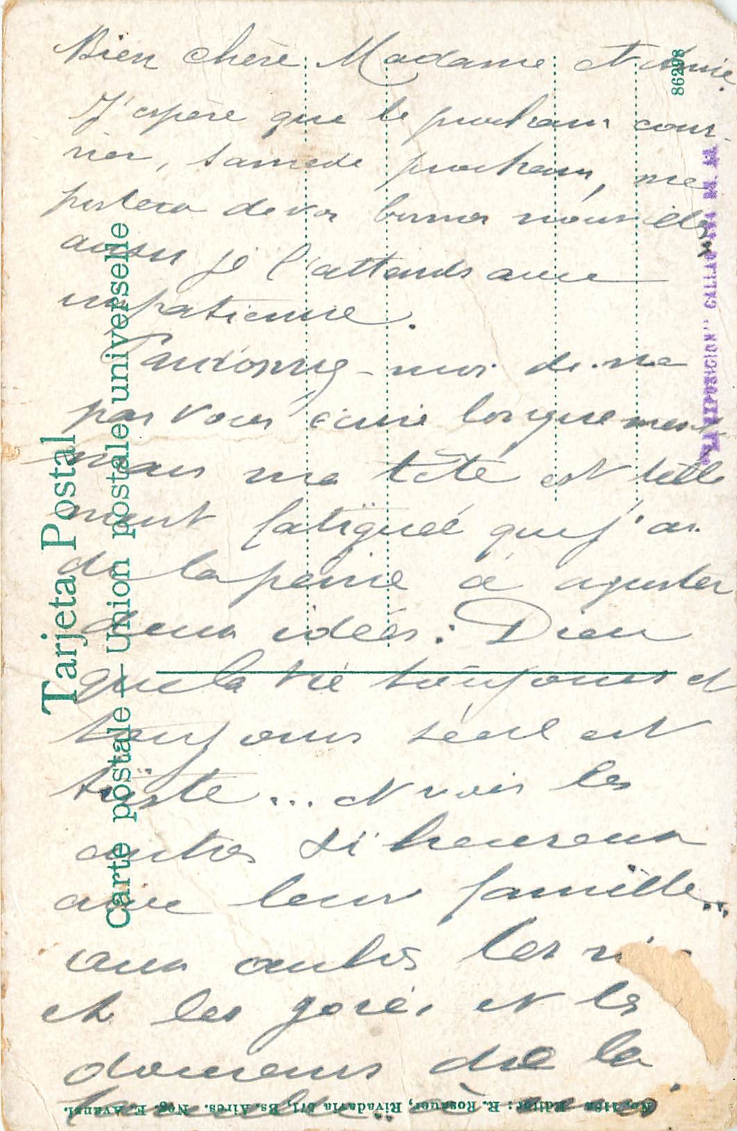 CPA Argentina Buenos-Aires Pasen de Julio — Back