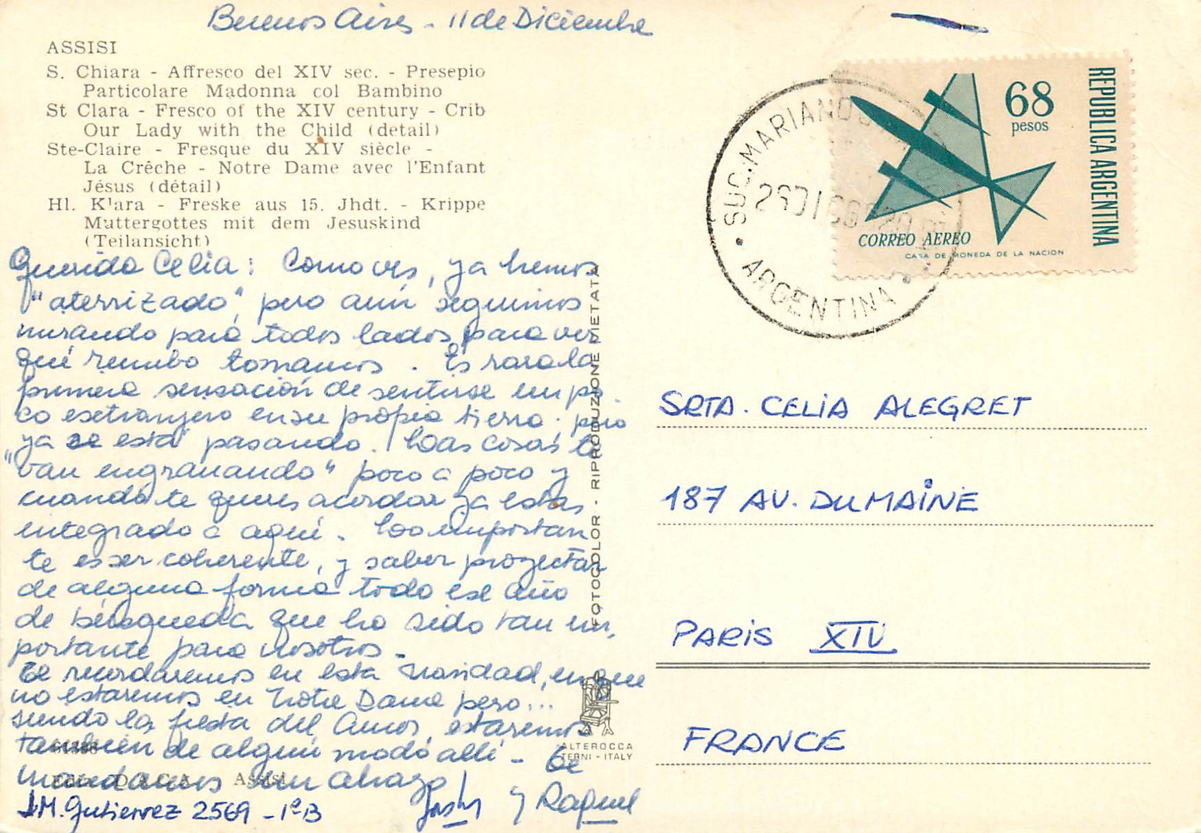 CPM Assisi Chiara  — Verso