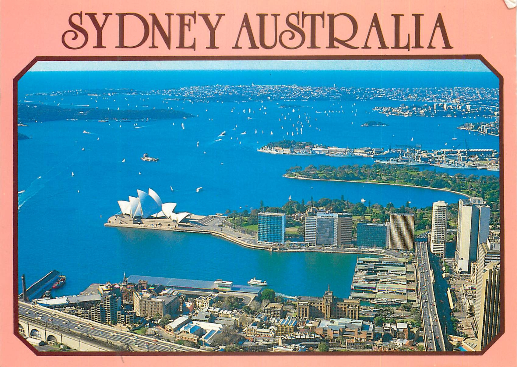 Sydney, Australie — vue aérienne du port et de l’Opéra — éditeur bartel, n°411