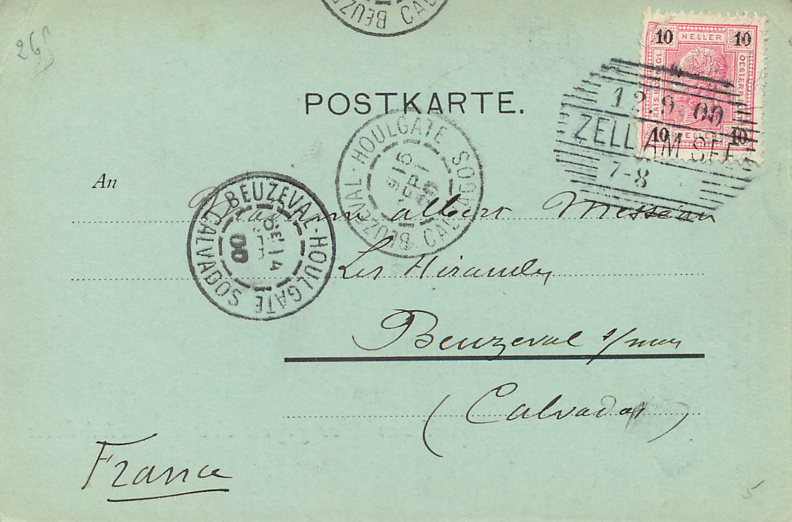 CPA Witzsteinhorn — Rückseite