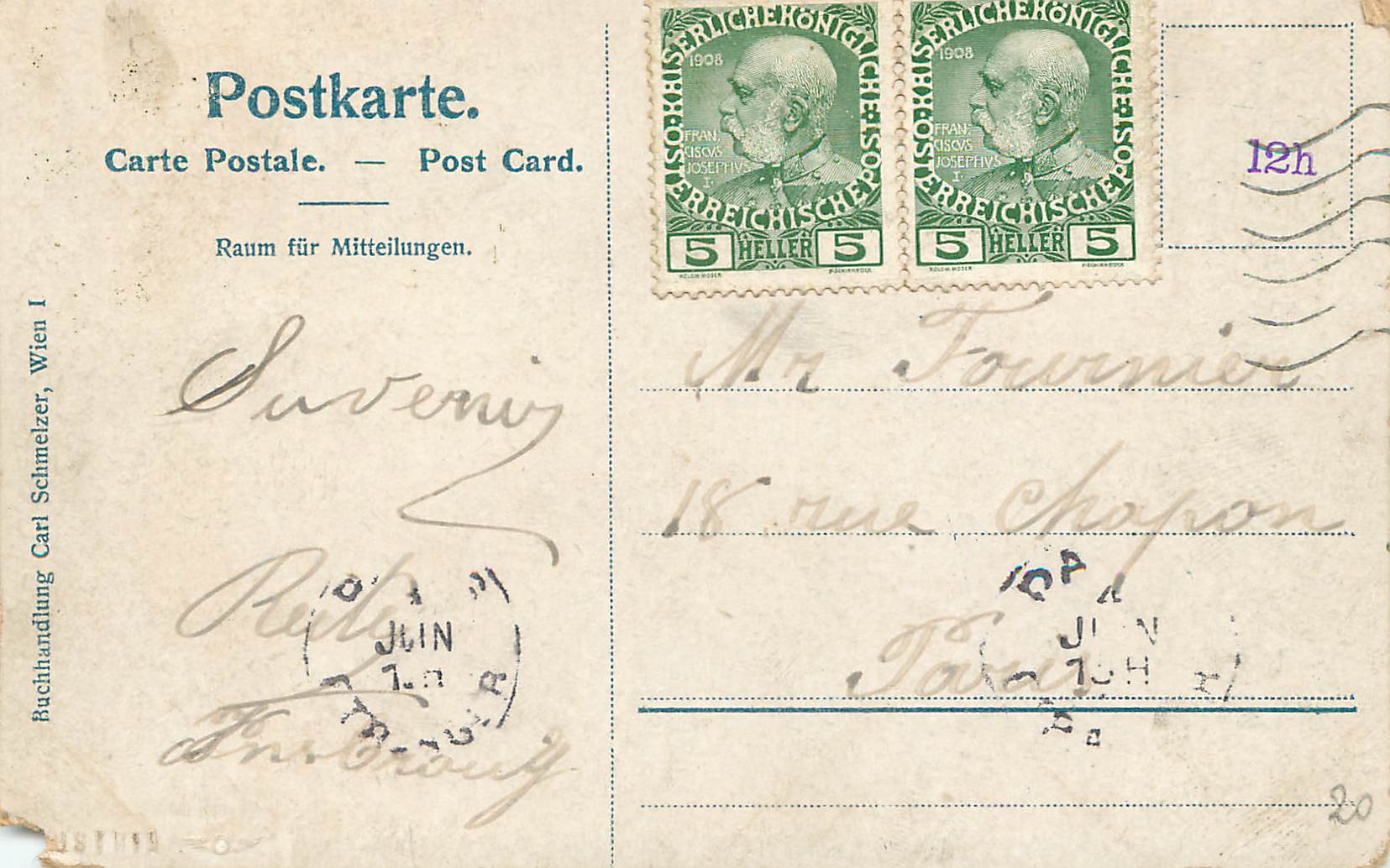 CPA Innsbruck von der Brennerstrasse — Back