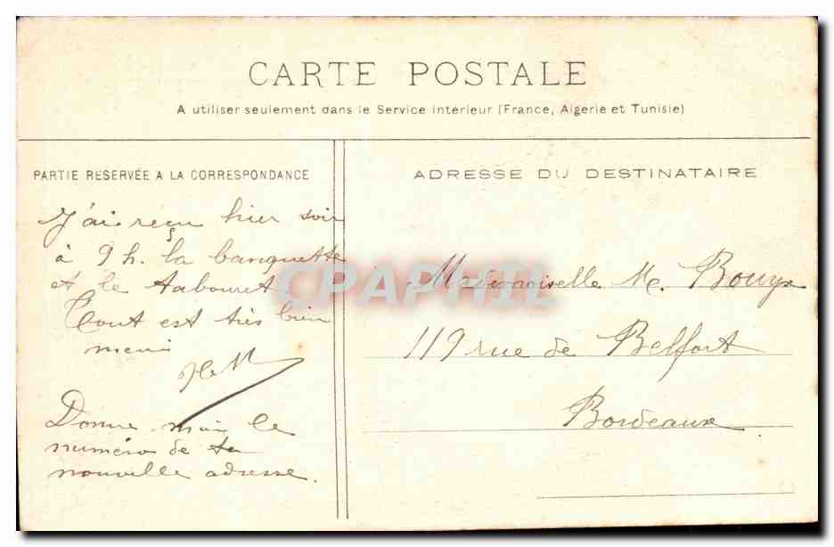 Fantaisie CPA Colombine est boudeuse et Pierrot la repousse (couple) — Rückseite