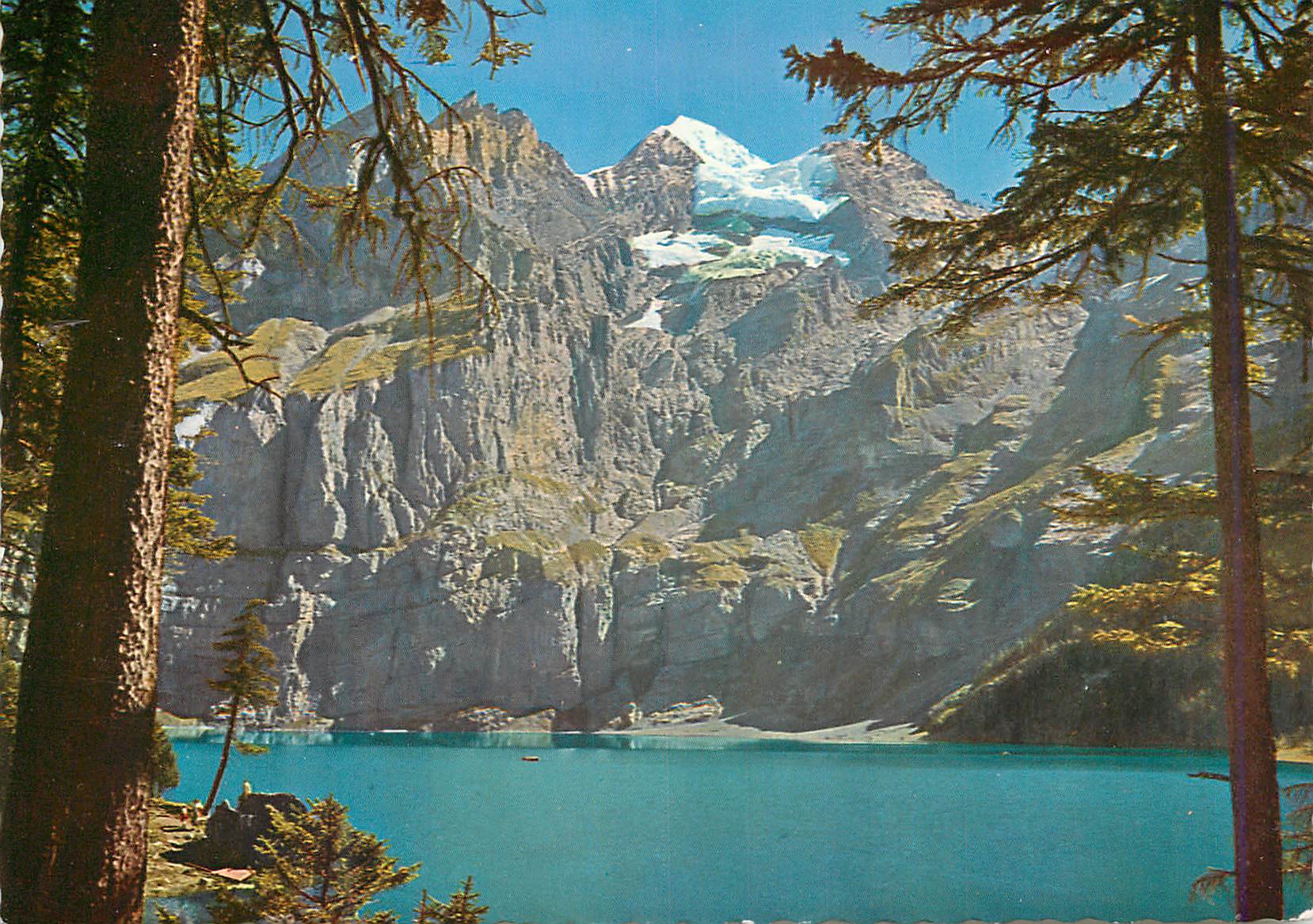 CPM Berghaus deschinensee 1600 m (kanderesteg) mit blumlisalpgruppe