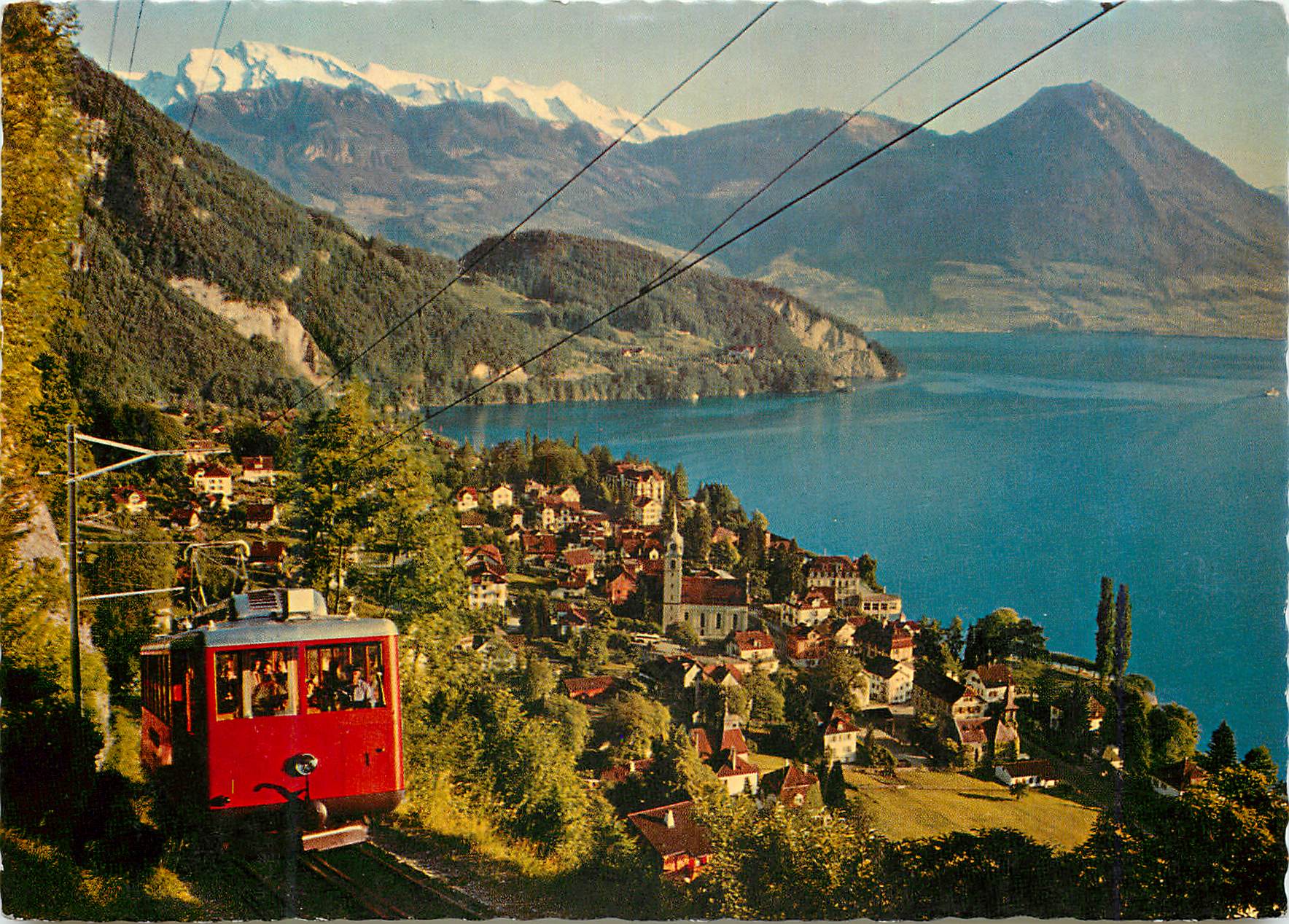 CPM Vitznau am vierwaldstattersee mit rigi bahn und niswaldner alpen Train