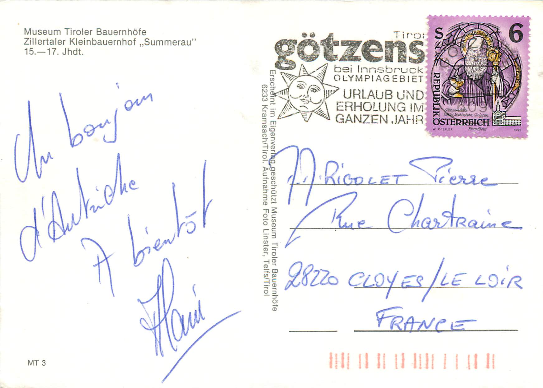 CPM Museum tiroler bauernhole zillertaler kleinbauernhof summerau — Rückseite