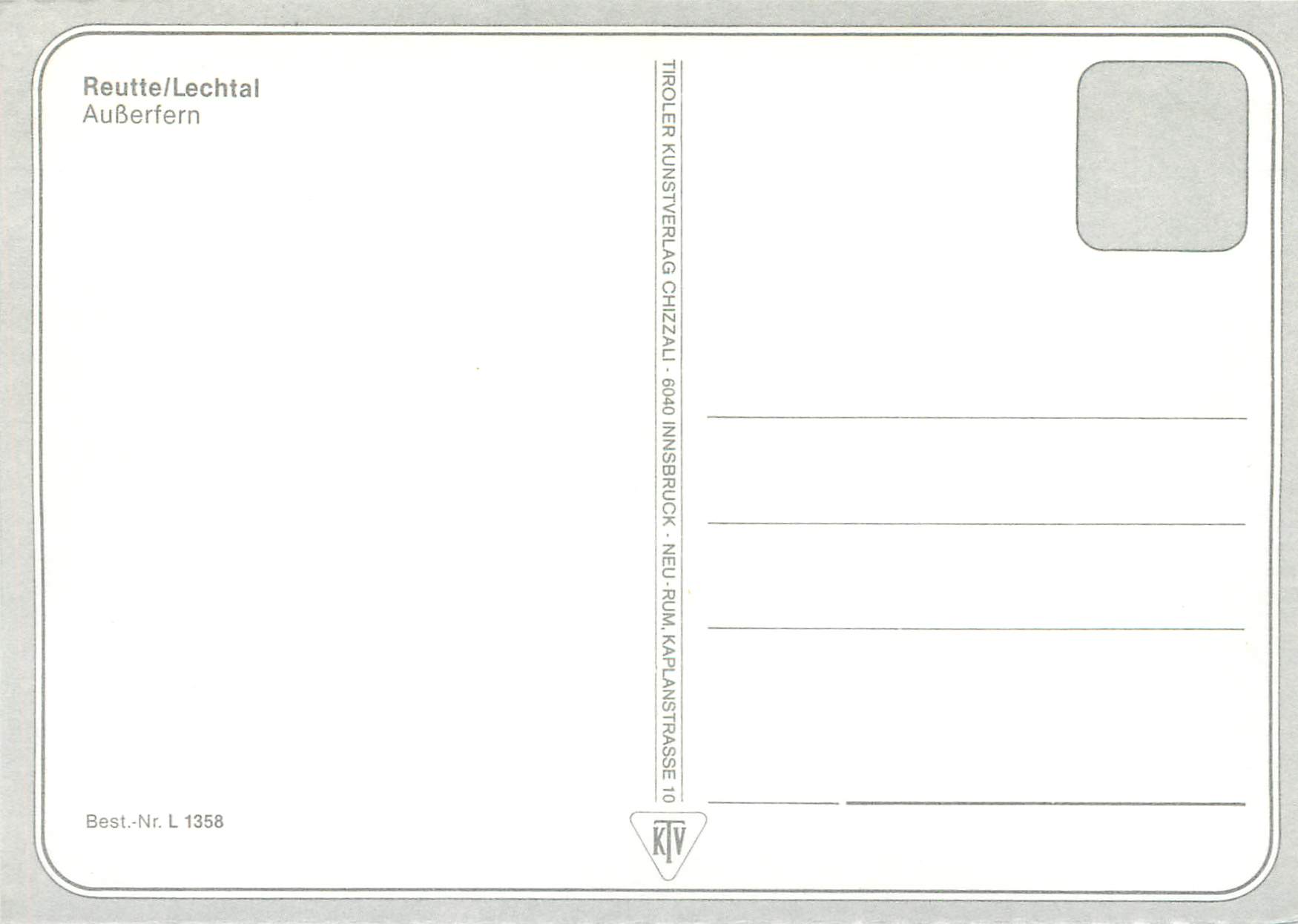 CPM Reutte lechtal auberfern — Rückseite