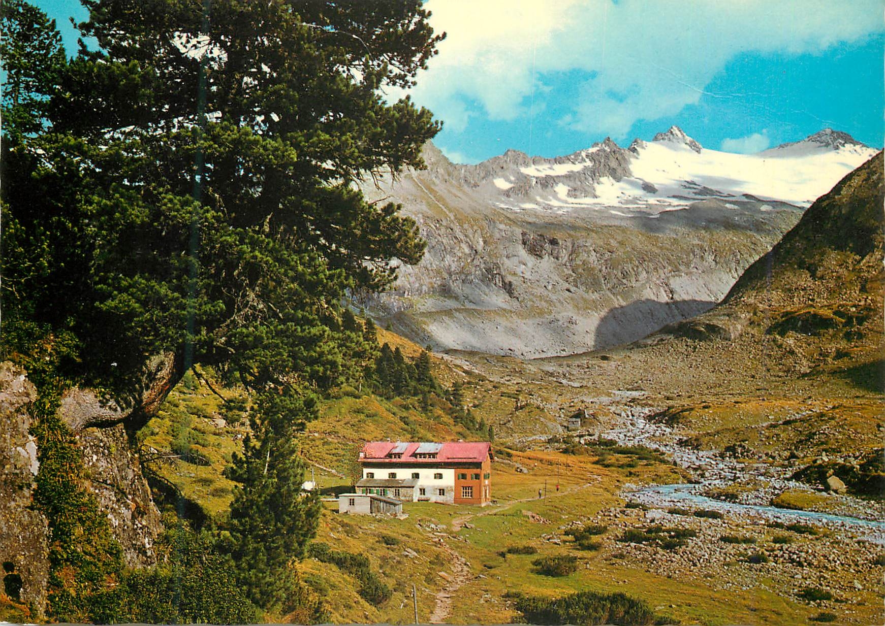 CPM Tirol Unterkunftshaus alpenrose 1875 m am waxegg zillertal blick zum hornkees und zu den hornspitzen 3273 m