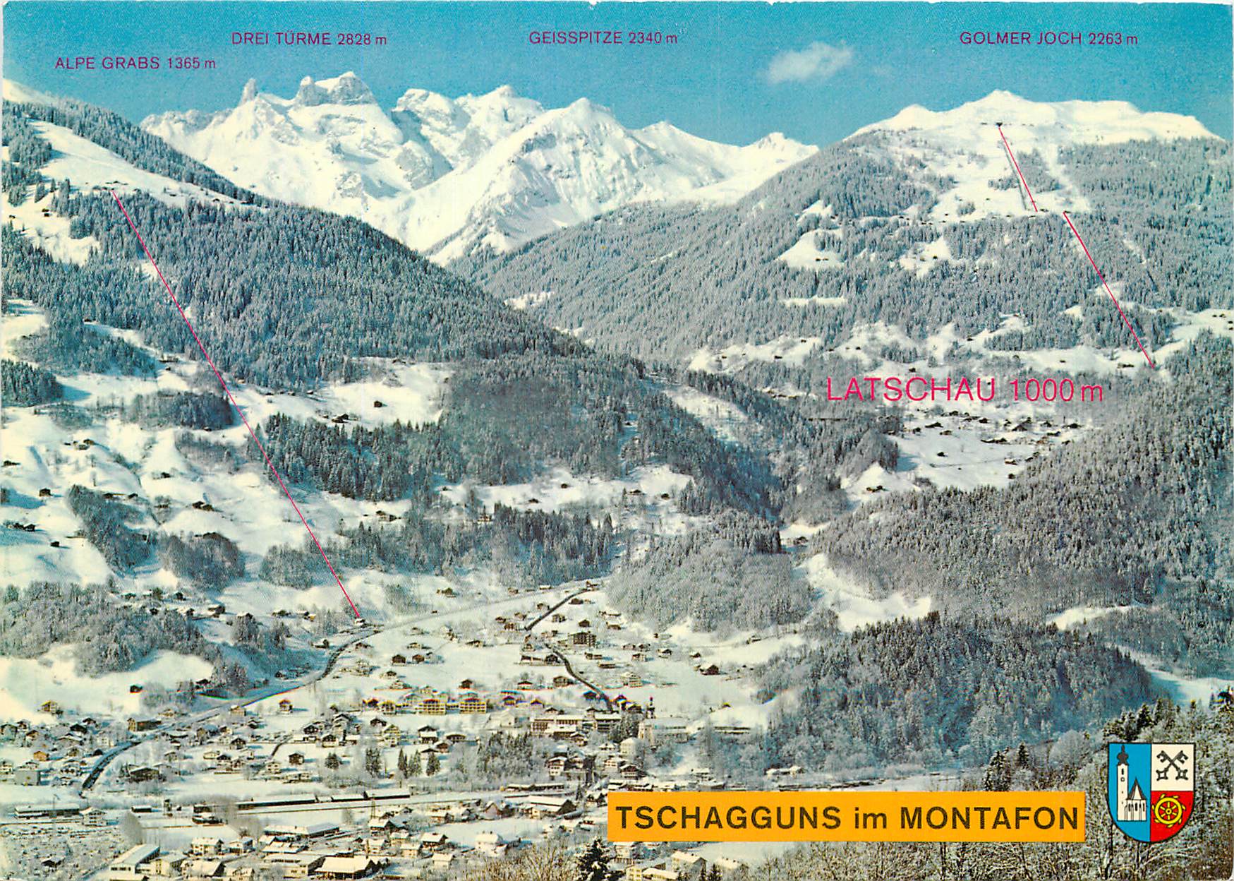 CPM Tschagguns 700 m schigebiet golm und grabs montafon osterreich