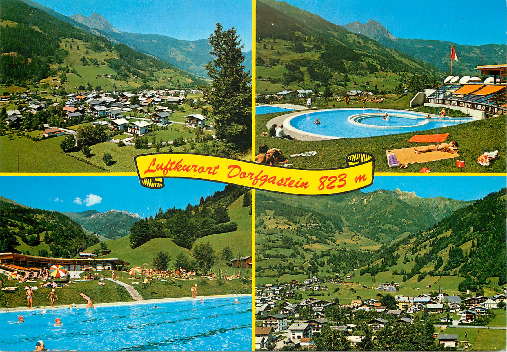 CPM 5632 dorfgastein mit barnkogel 2324 m solarbad wassertemp 29-33 grad sportbecken 24 grad mit schuhflicker 2209 m
