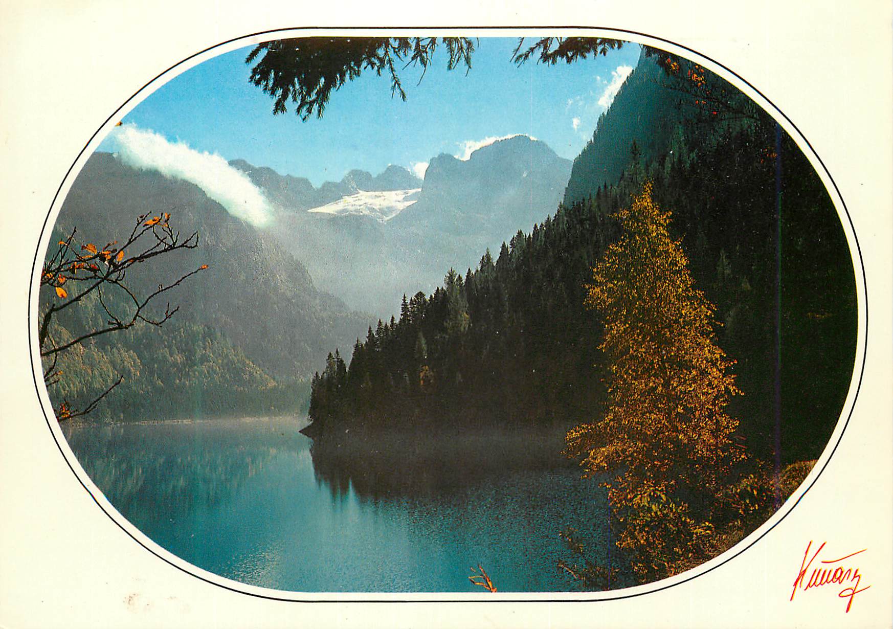 CPM Austria abendstimmung am gosause mit dachstein 2996 m salzkammergut