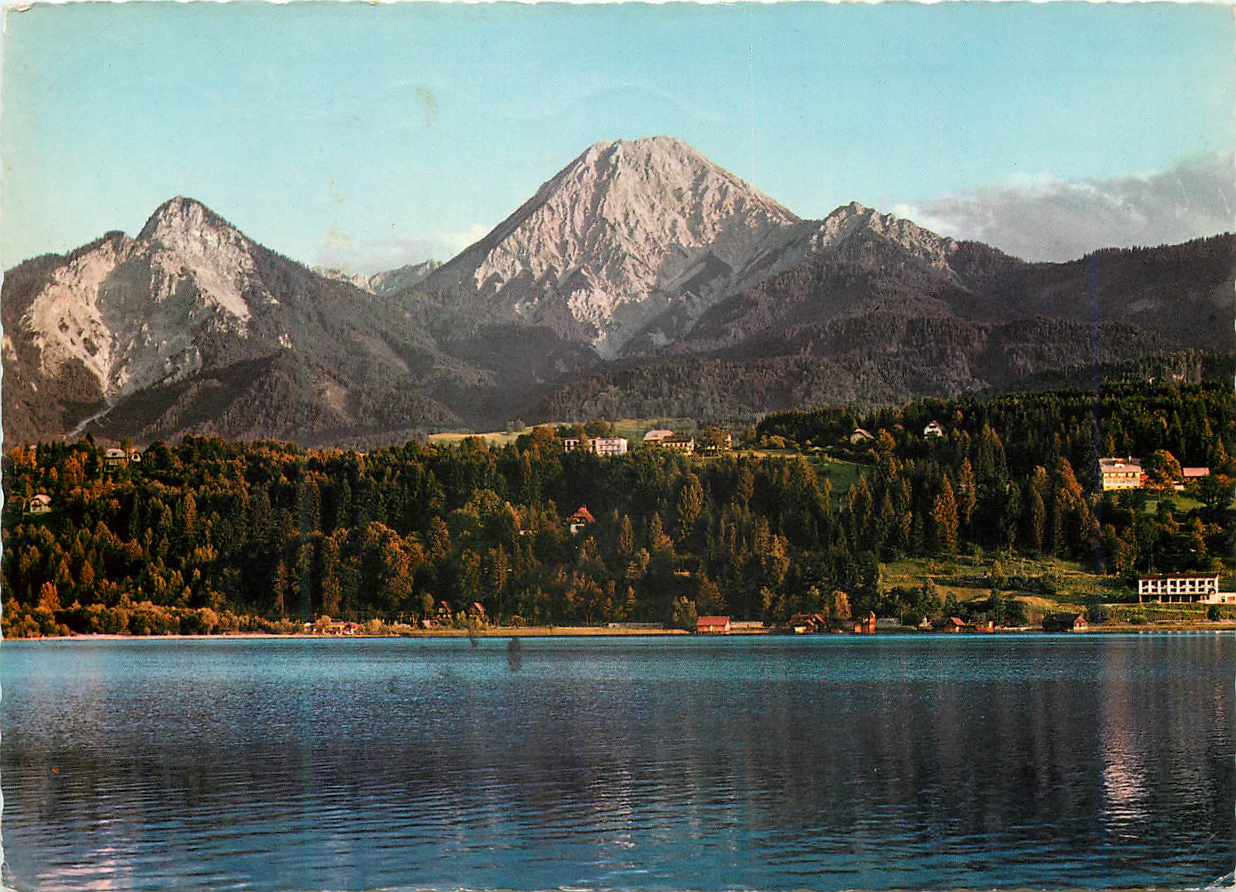 CPM Blick von der insel auf faaker see und mittagskogel karnten