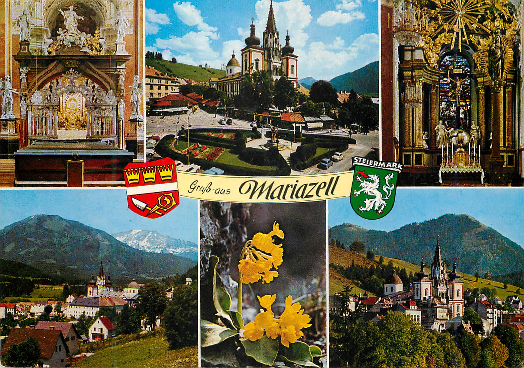 CPM Wallfahrtsort mariazell 862 m stmk gnadenaltar gnadenkirch hochaltar