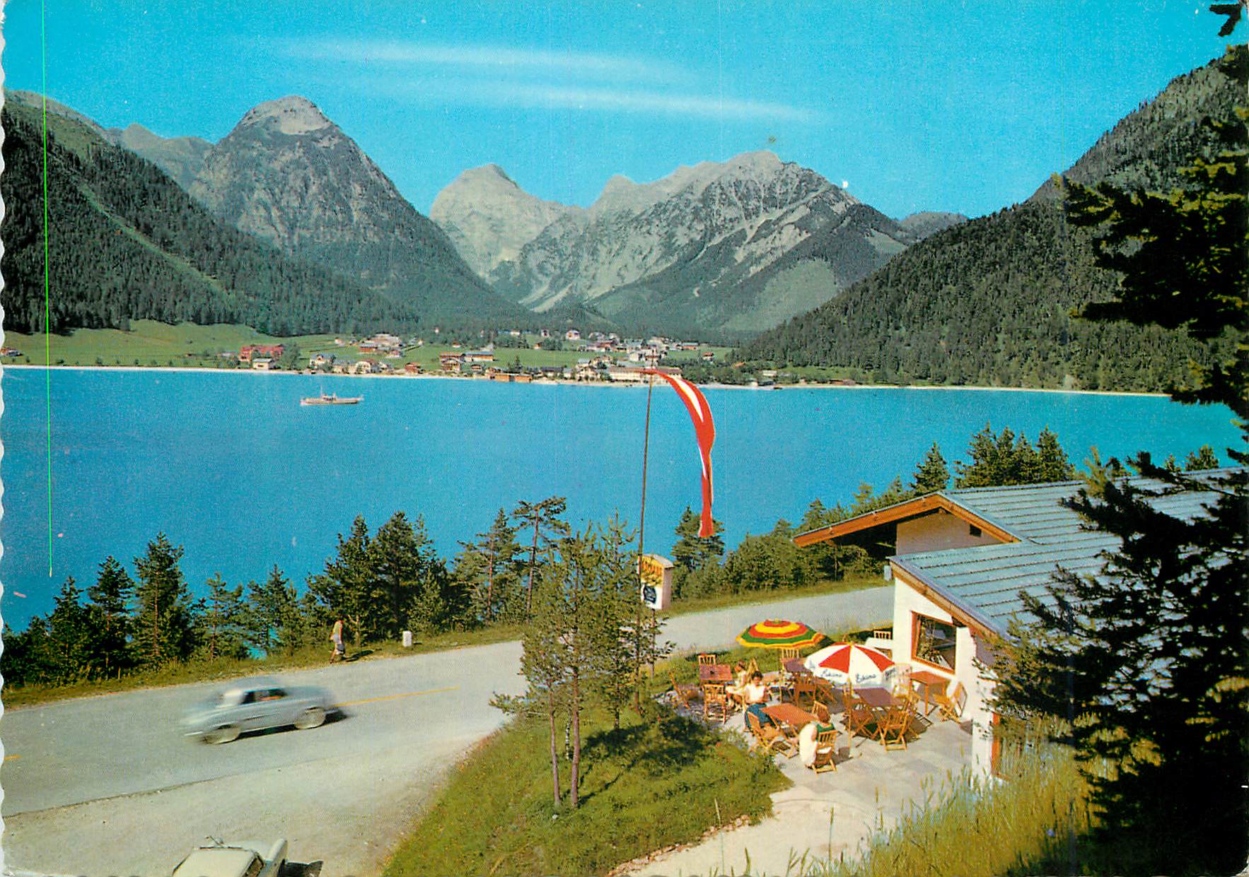 CPM Blick vom terrassenrasthaus bergkristall am achensee gegen pertisau