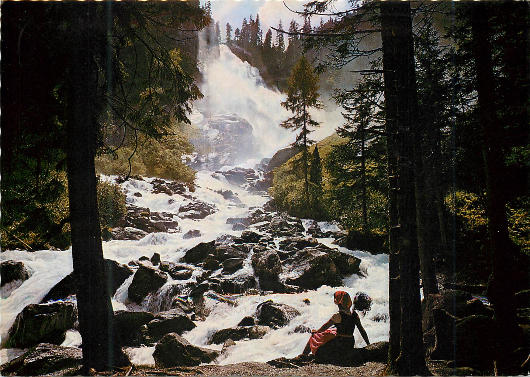 CPM Osterreich krimmler wasserfalle 1456 m die hochsten europas fallhohe 400 m obereu wasserfalle land salzburg