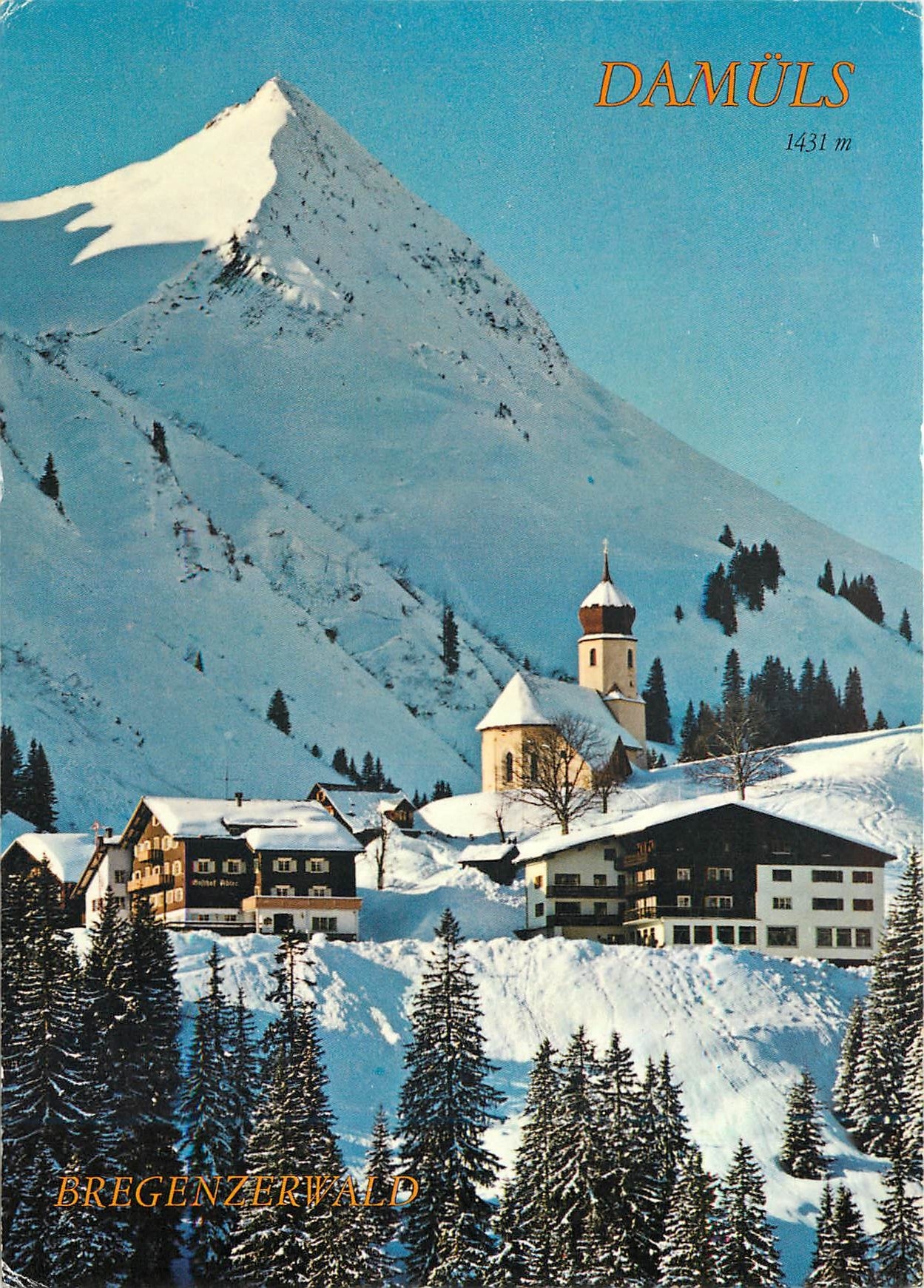 CPM Osterreich damuls im bregenzewald 1431 m gegen kleines damulserhorn 1929 m vorarlberg