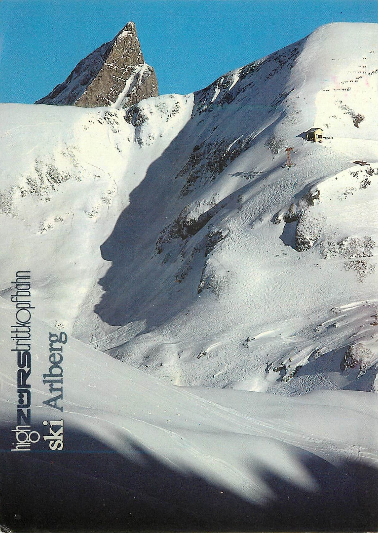 CPM Osterreich trittkopfbahn 1720 2324 m mit roggspitze 2747 m bei zurs am arlberg vorarlberg