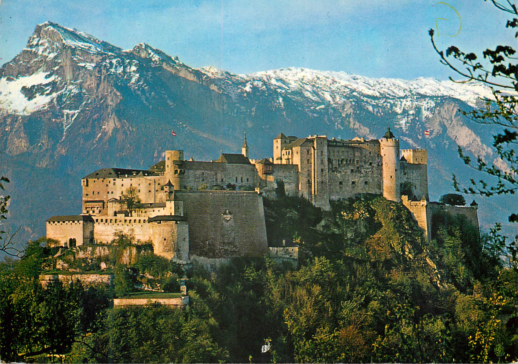 CPM Osterreich festung hohensalzburg mit untersberg 1801 m hohensalzburg fortress and untersberg