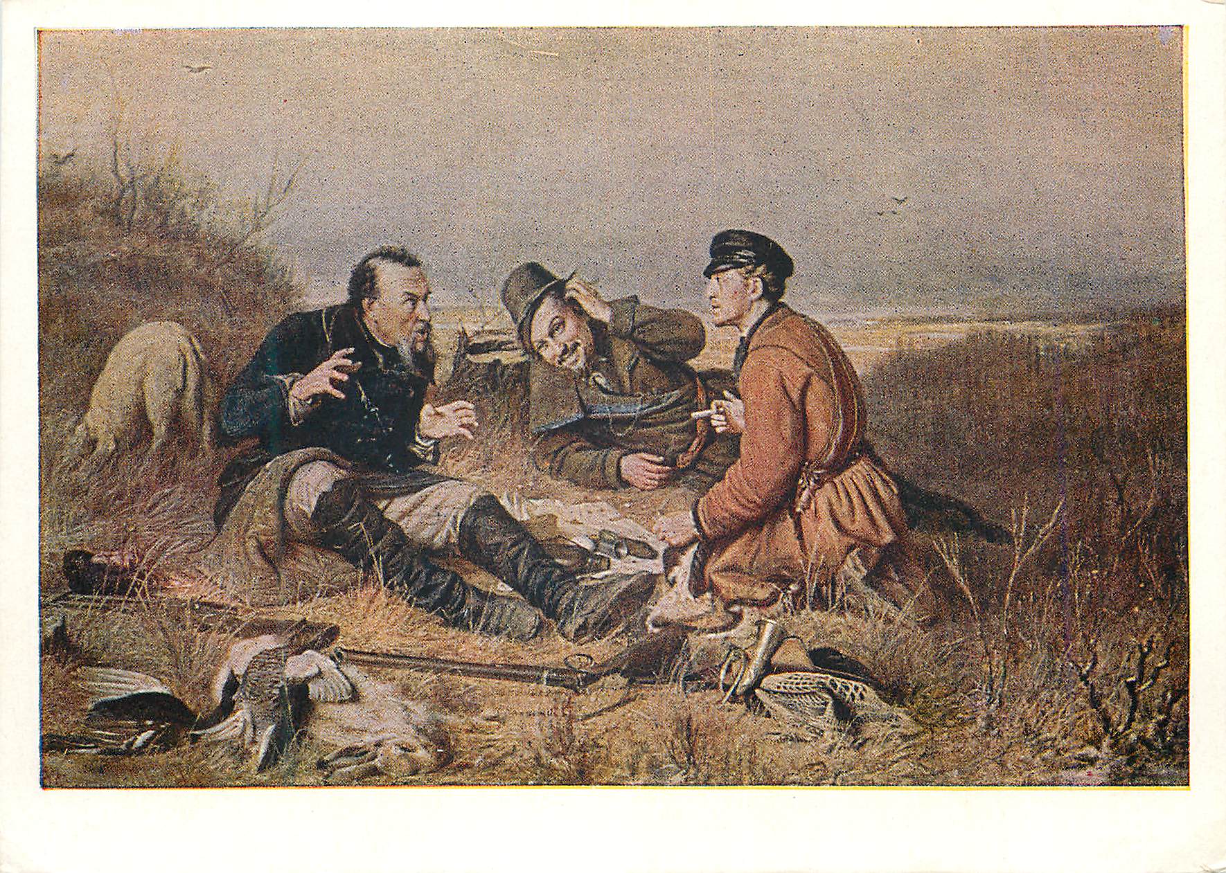 CPM V G Perop (1883 1882) halte de chasseurs 1871 galerie nationale tretiakov