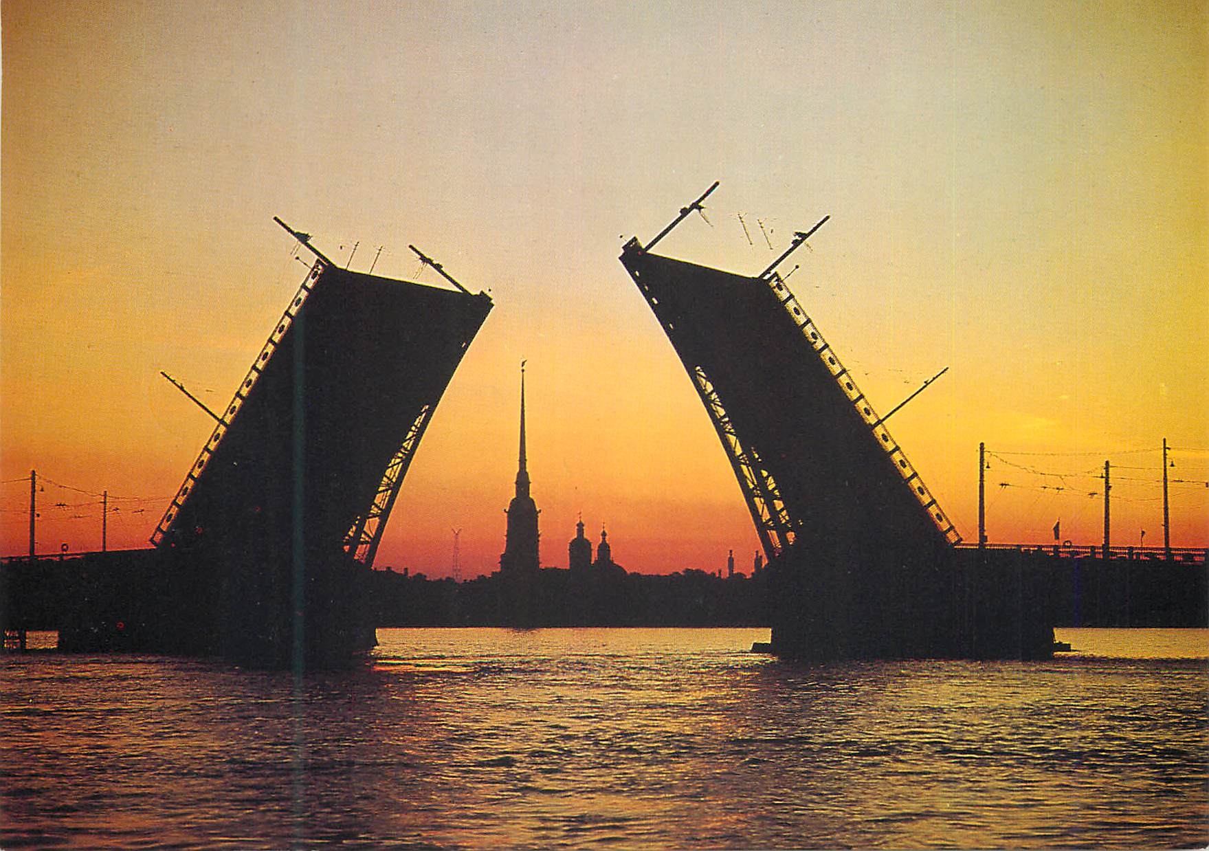 CPM Leningrad La Neva Un pont ouvrant