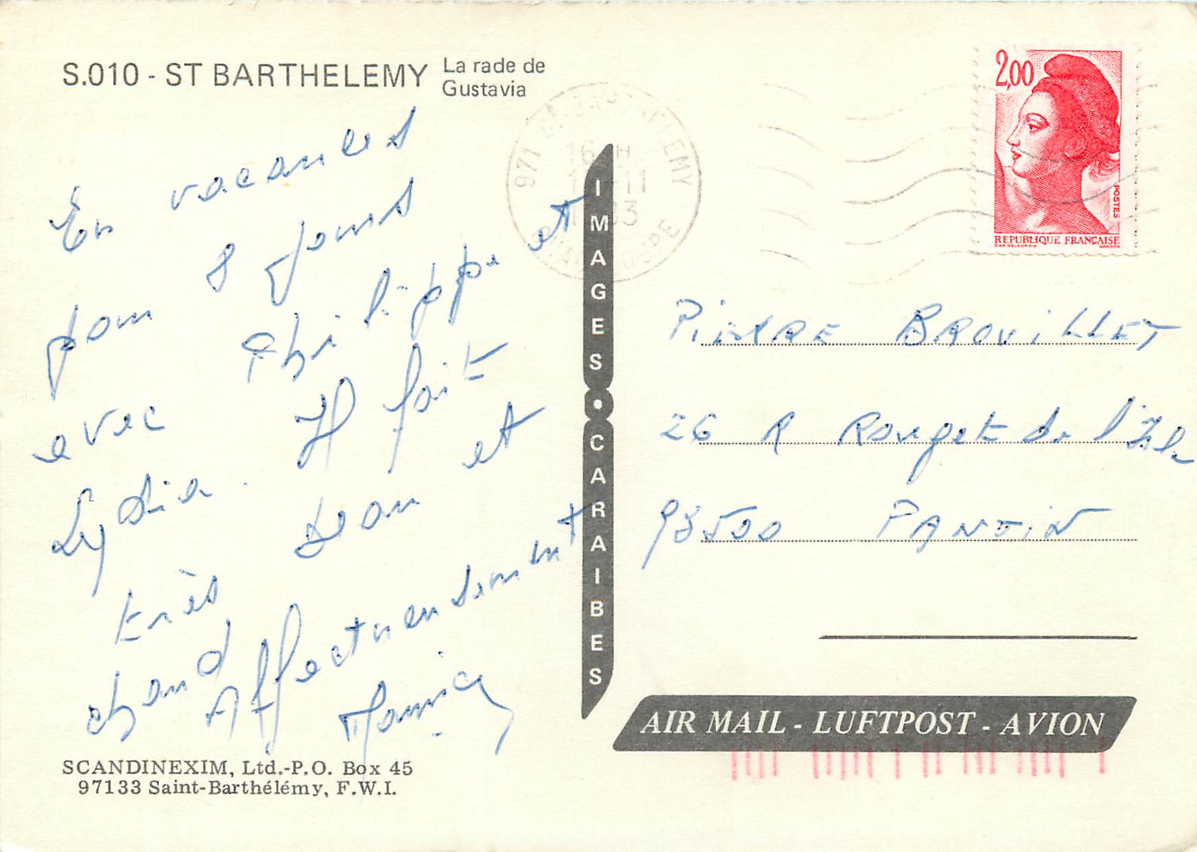 La rade de Gustavia — Saint-Barthélemy — Images & Caraïbes S.010 — Reverso