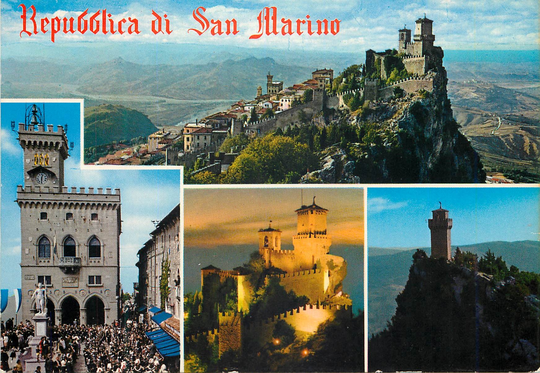 République de San Marino — vue panoramique et monuments — éditeur Fondation Riviera